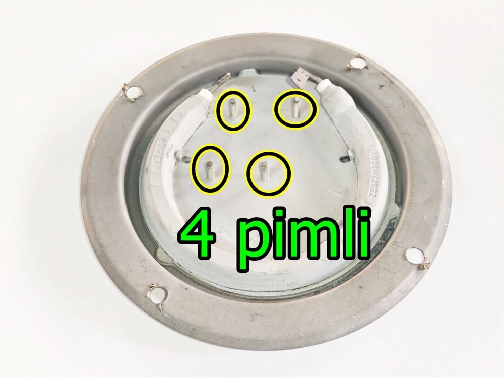 Armağan Semaver Çaycı 4 pimli 10cm 1000W ısıtıcı rezistans