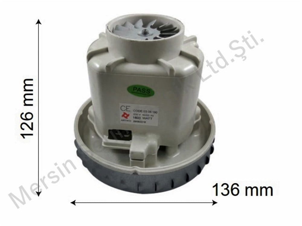 Artiko 230V 1600W Thomas Elektrikli süpürge motoru