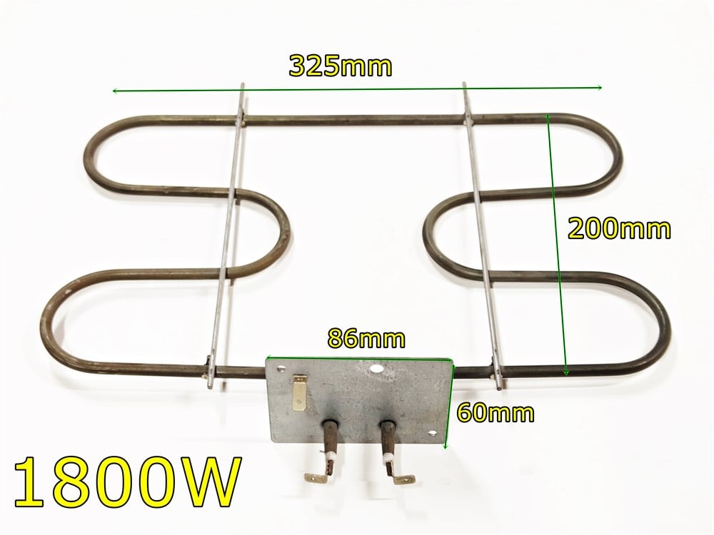 Barbekü ızgara Rezistansı flanşlı 1800W 220V