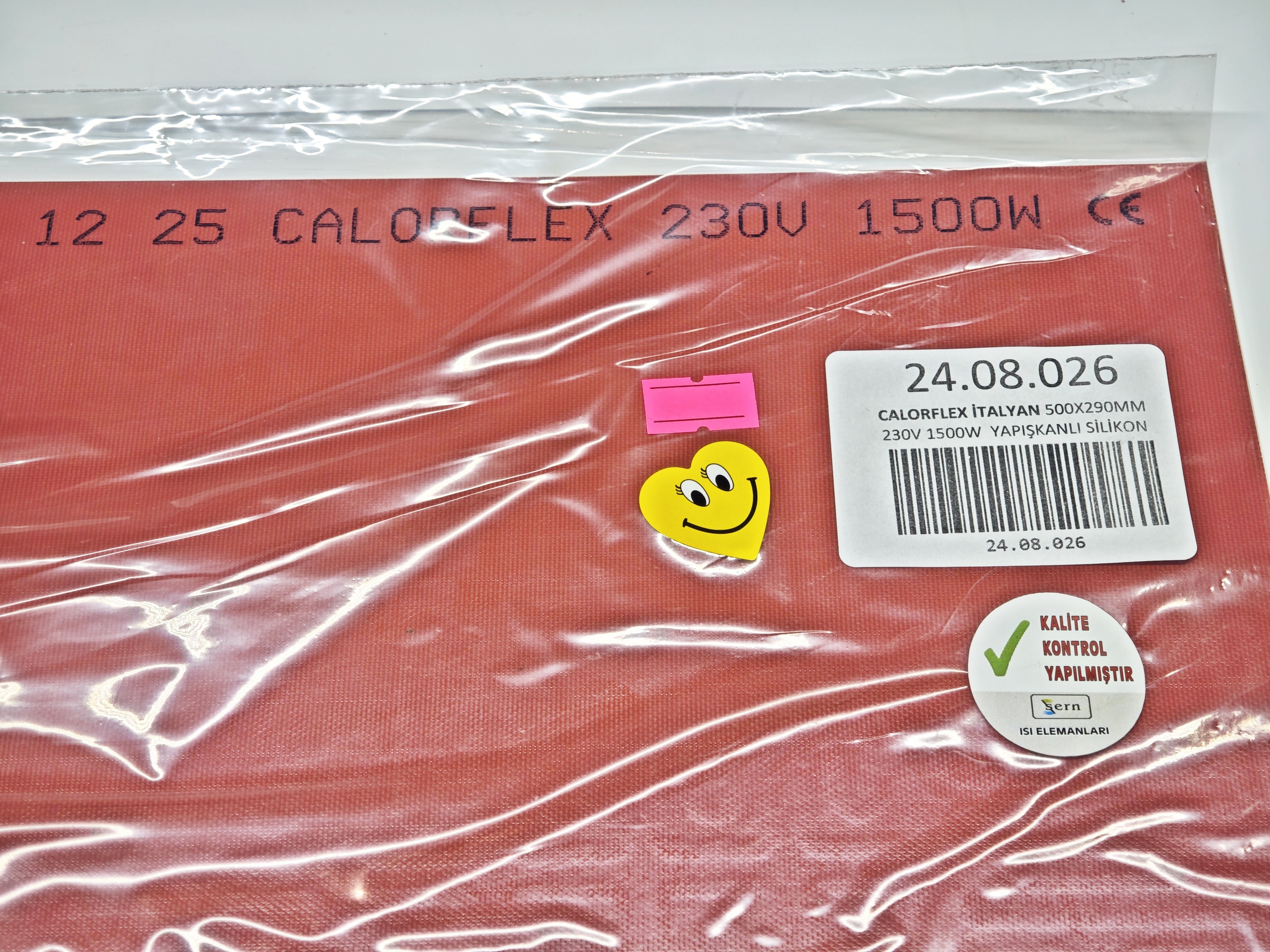 Calorflex İtalyan Açık Büfe Silikon Rezistans 500x290 mm 230V 1500W Yapışkanlı Termikli Isıtıcı