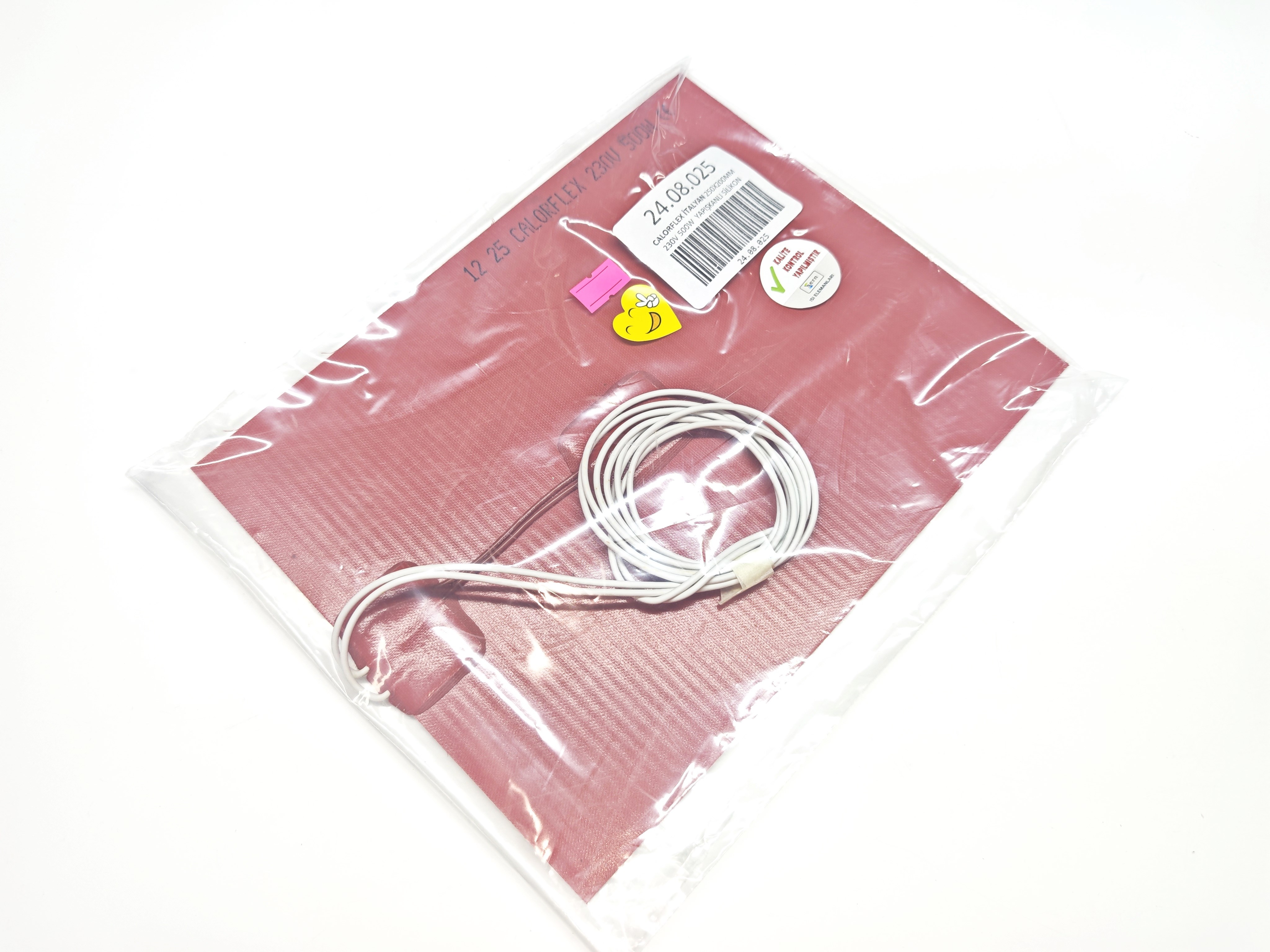 Calorflex İtalyan Açık Büfe Silikon Rezistans 250x200 mm 230V 500W Yapışkanlı Termikli Isıtıcı