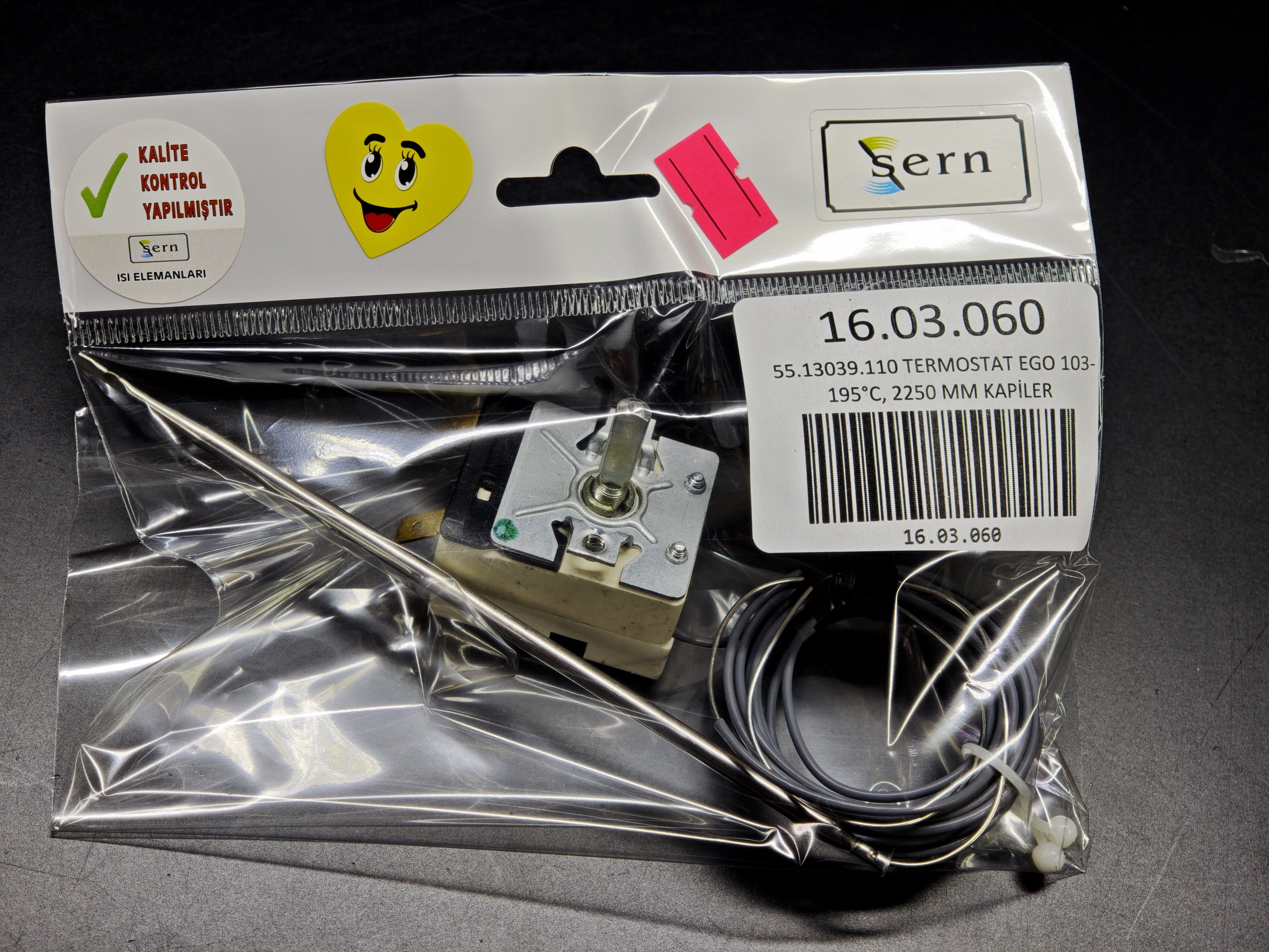 EGO 55.13039.110 103-195°C 2250mm Kapiler Termostat