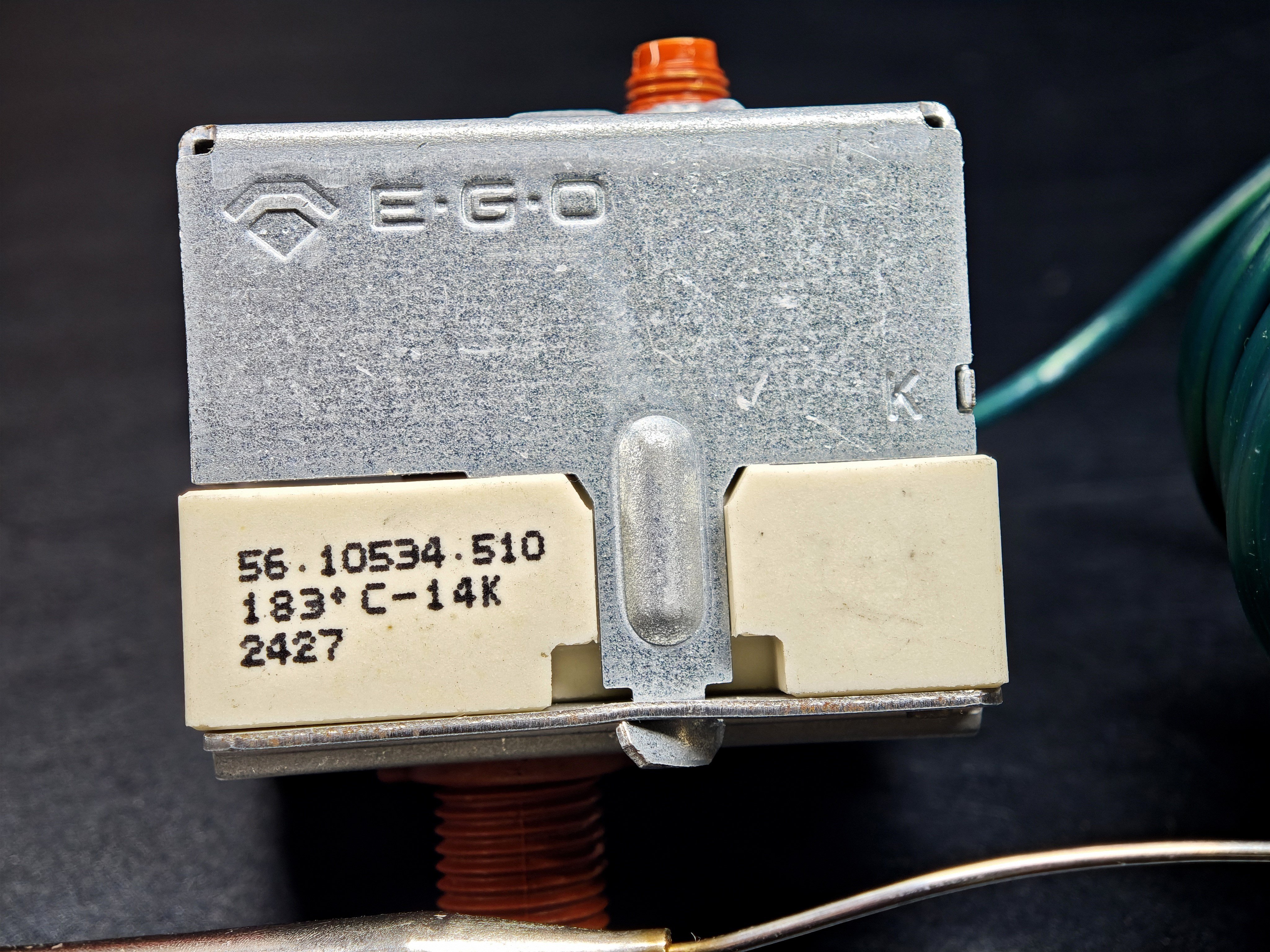 EGO 56.10534.510 183°C Monofaze Limitör Termostat Ø6×61mm Prob 1460mm Kapiler