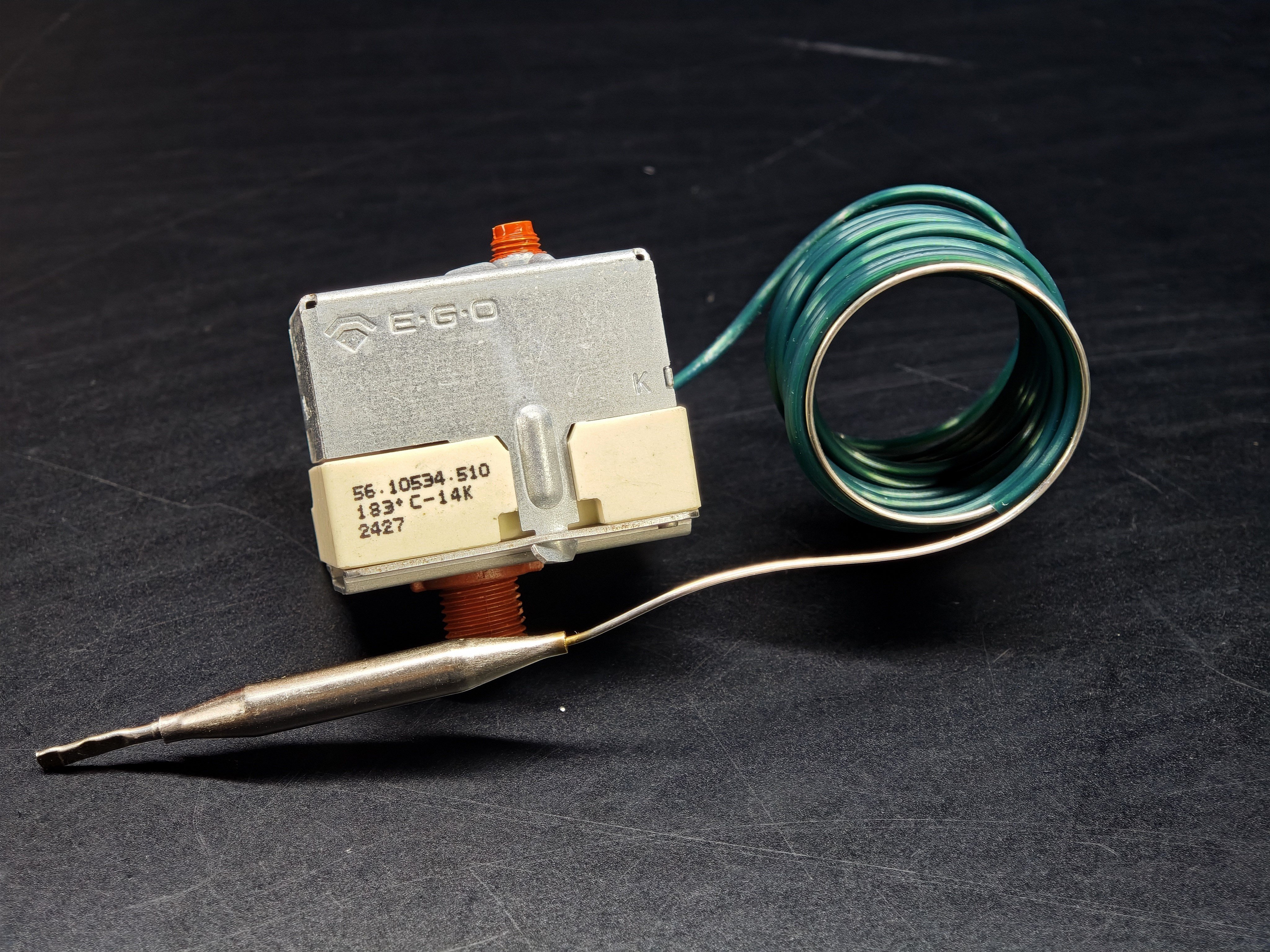 EGO 56.10534.510 183°C Monofaze Limitör Termostat Ø6×61mm Prob 1460mm Kapiler