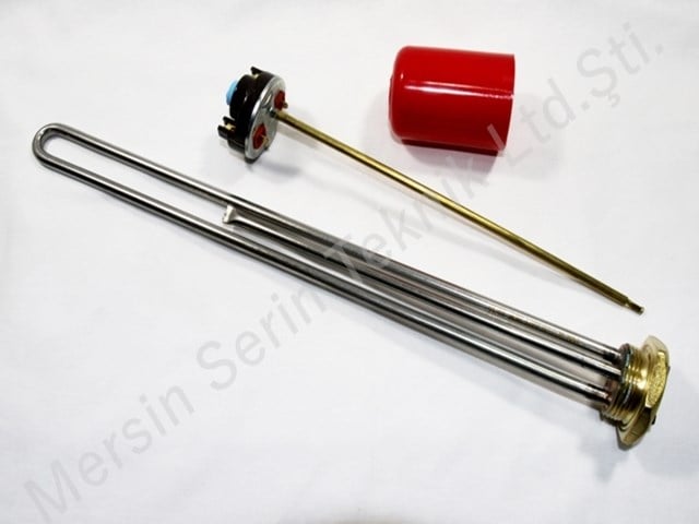 Güneş Enerji Isıtıcı Rezistansı 45cm Krom 3000W+Termostat+Kapak
