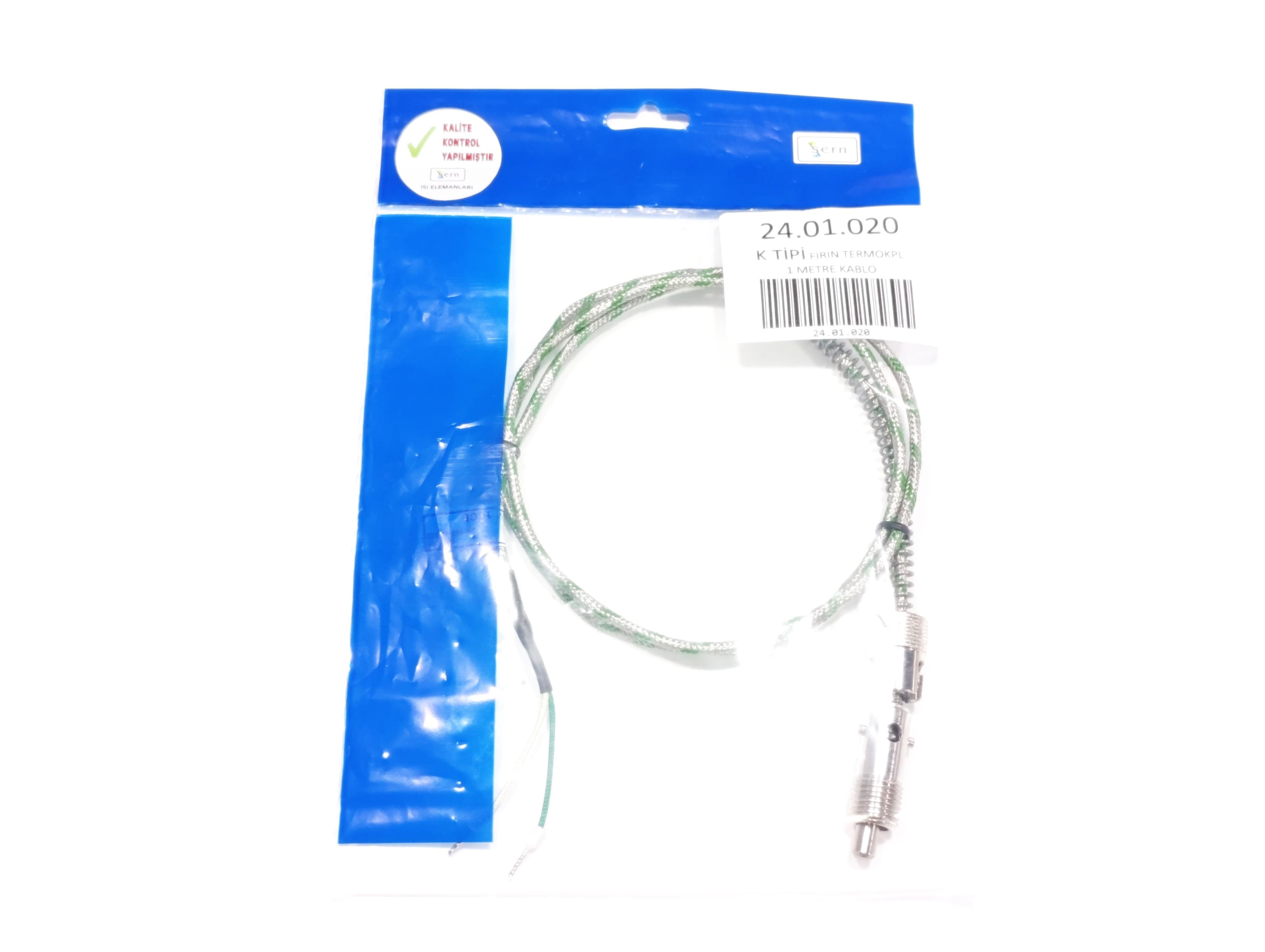 K Tipi Q6 M12 Bayonet Rekorlu Termokupl 1 Metre Kablolu - TT11-K106-3-R¼