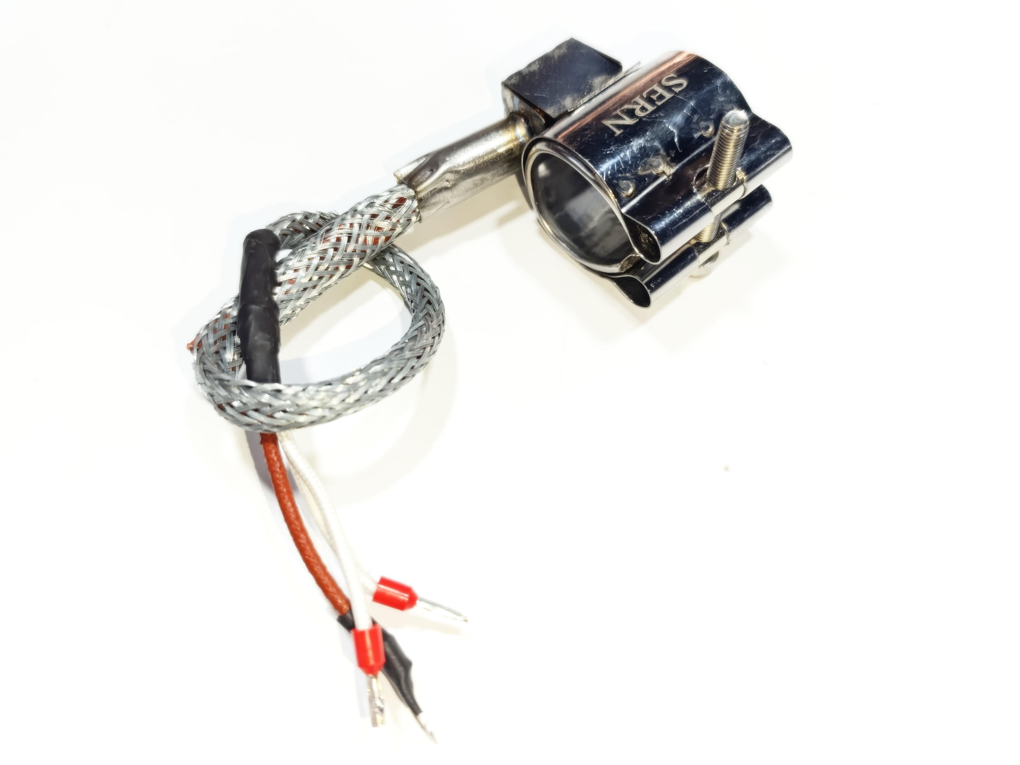 Kelepçe Meme Rezistans 25mm Çap-35mm Boy-110W-230V Zırhlı Kablolu