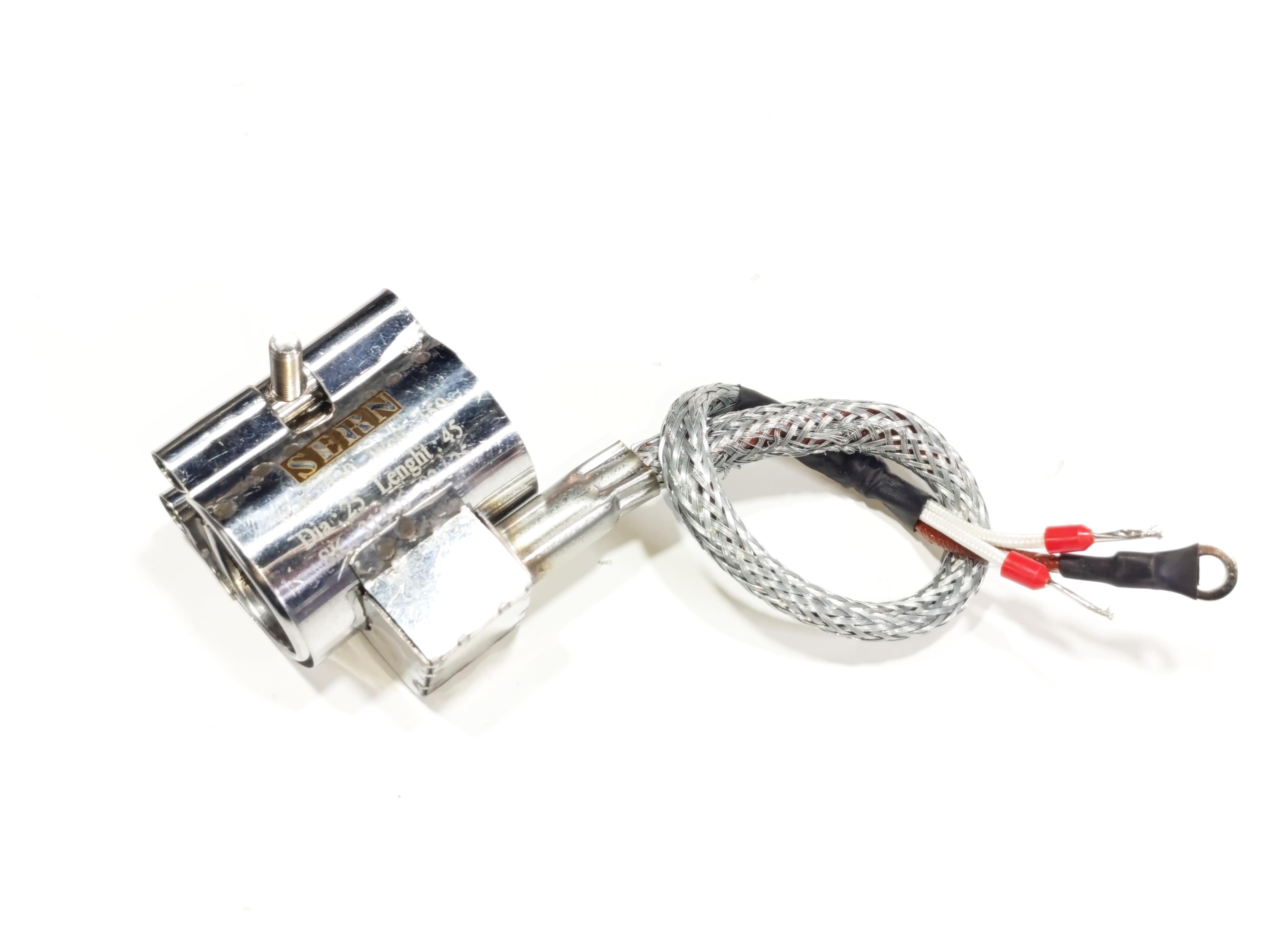 Kelepçe Meme Rezistans 25mm Çap-45mm Boy-150W-230V Zırhlı Kablolu