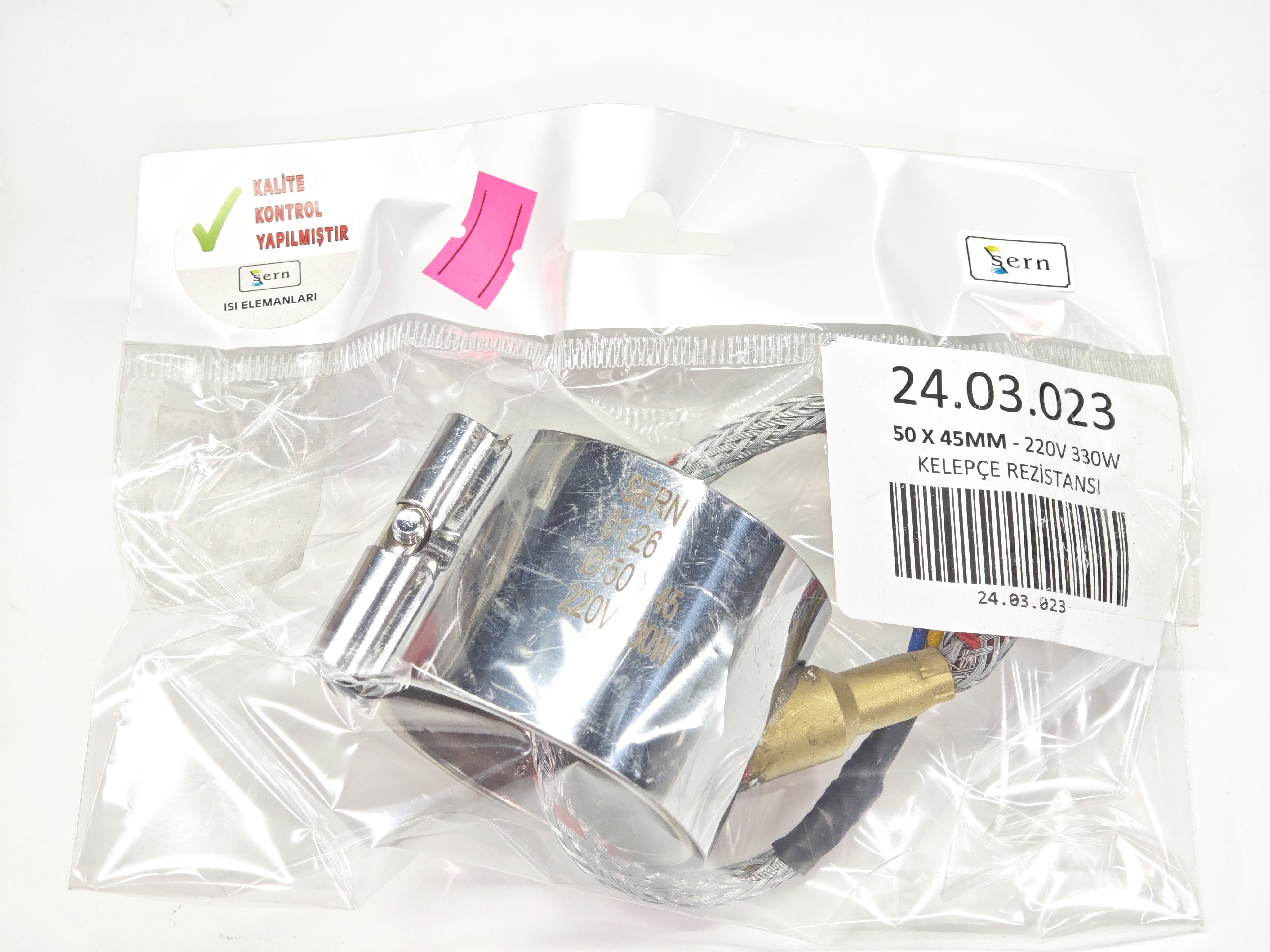 Kelepçe Meme Rezistans 50Mm Çap-45Mm Boy-330W-220 V