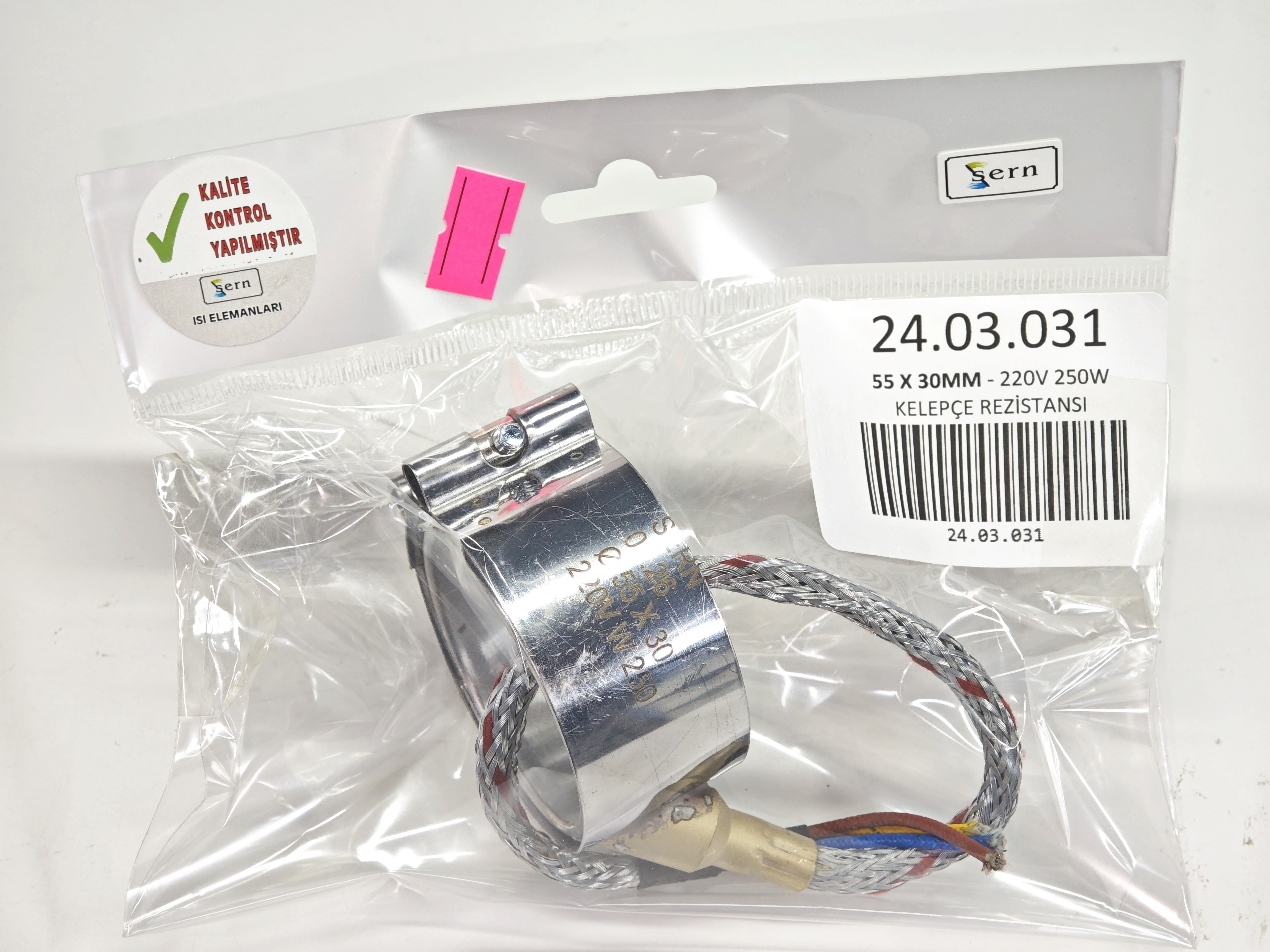 Kelepçe Meme Rezistans 55Mm Çap-30Mm Boy-250W-220 V