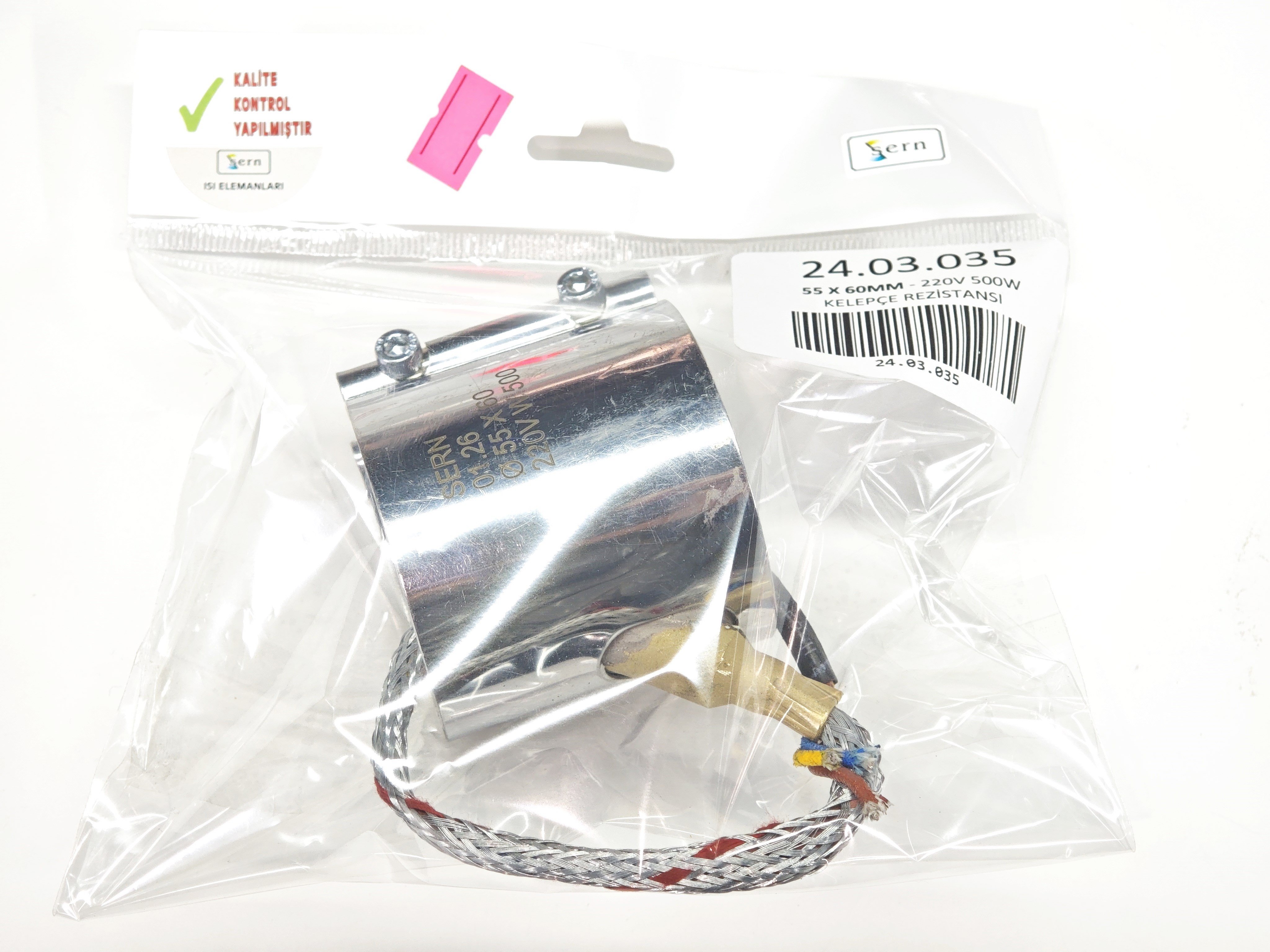 Kelepçe Meme Rezistans 55Mm Çap-60Mm Boy-500W-220 V