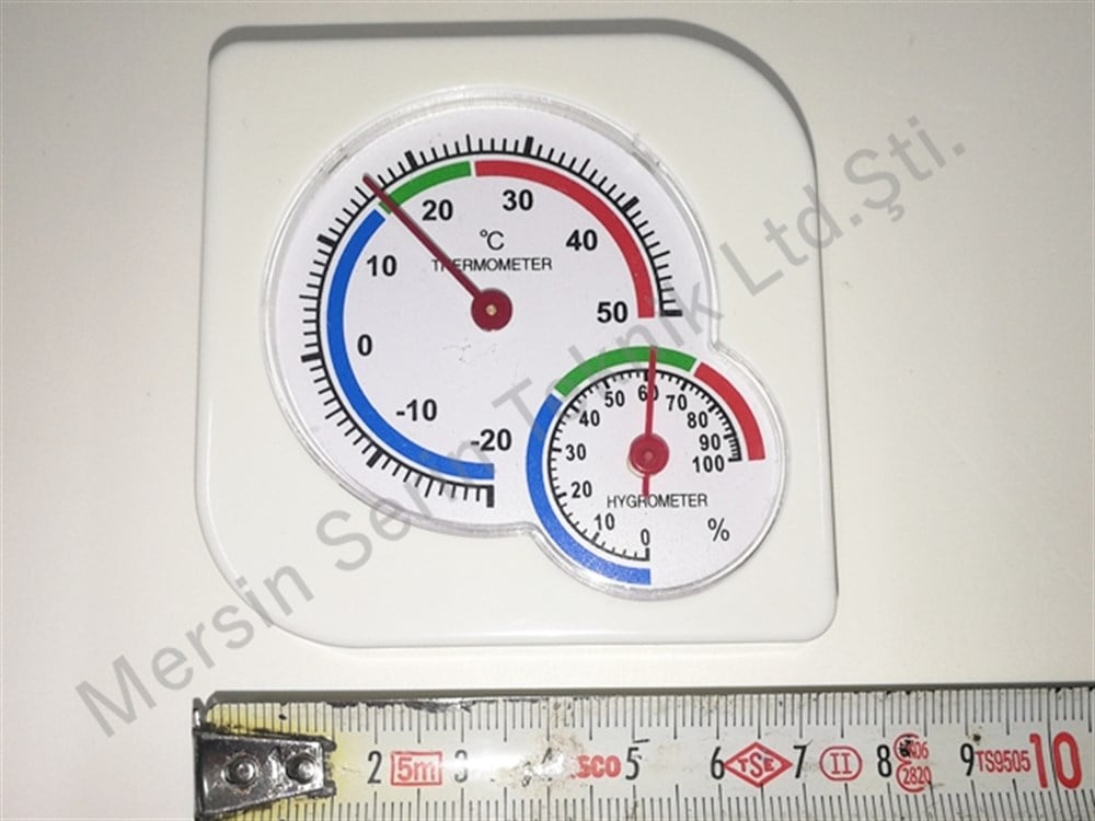 Kuluçka Makinesi için Analog Isı ve Nem ölçer