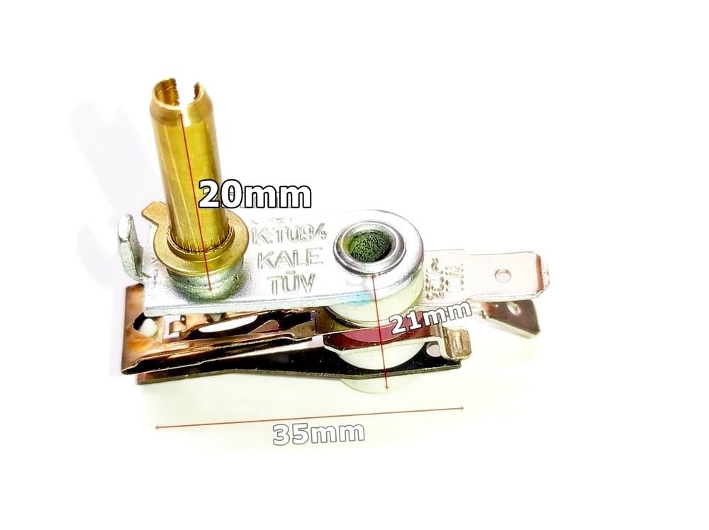 Semaver, Ocak ve Tost Makinesi Bimetal Termostat  20mm 10A 