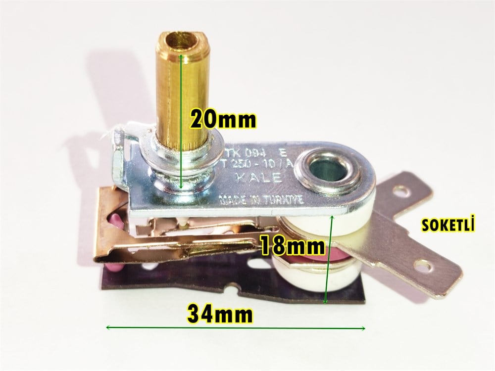 Semaver, Ocak ve Tost Makinesi bimetal termostat 20mm V Model