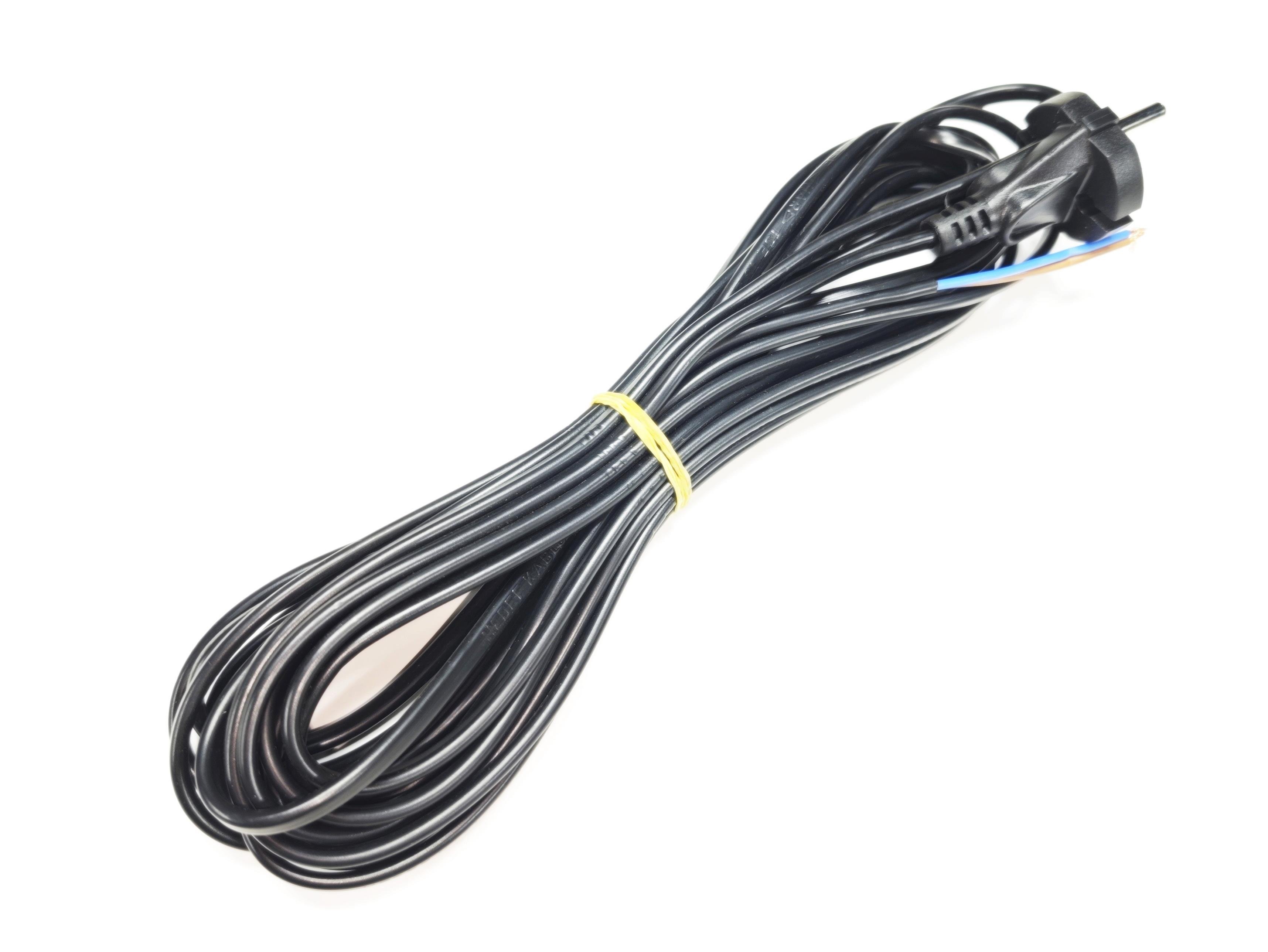 Sern Elektrikli Süpürge Enerji Kablosu Siyah 8 Metre 2x0,75mm² Bakır 230V