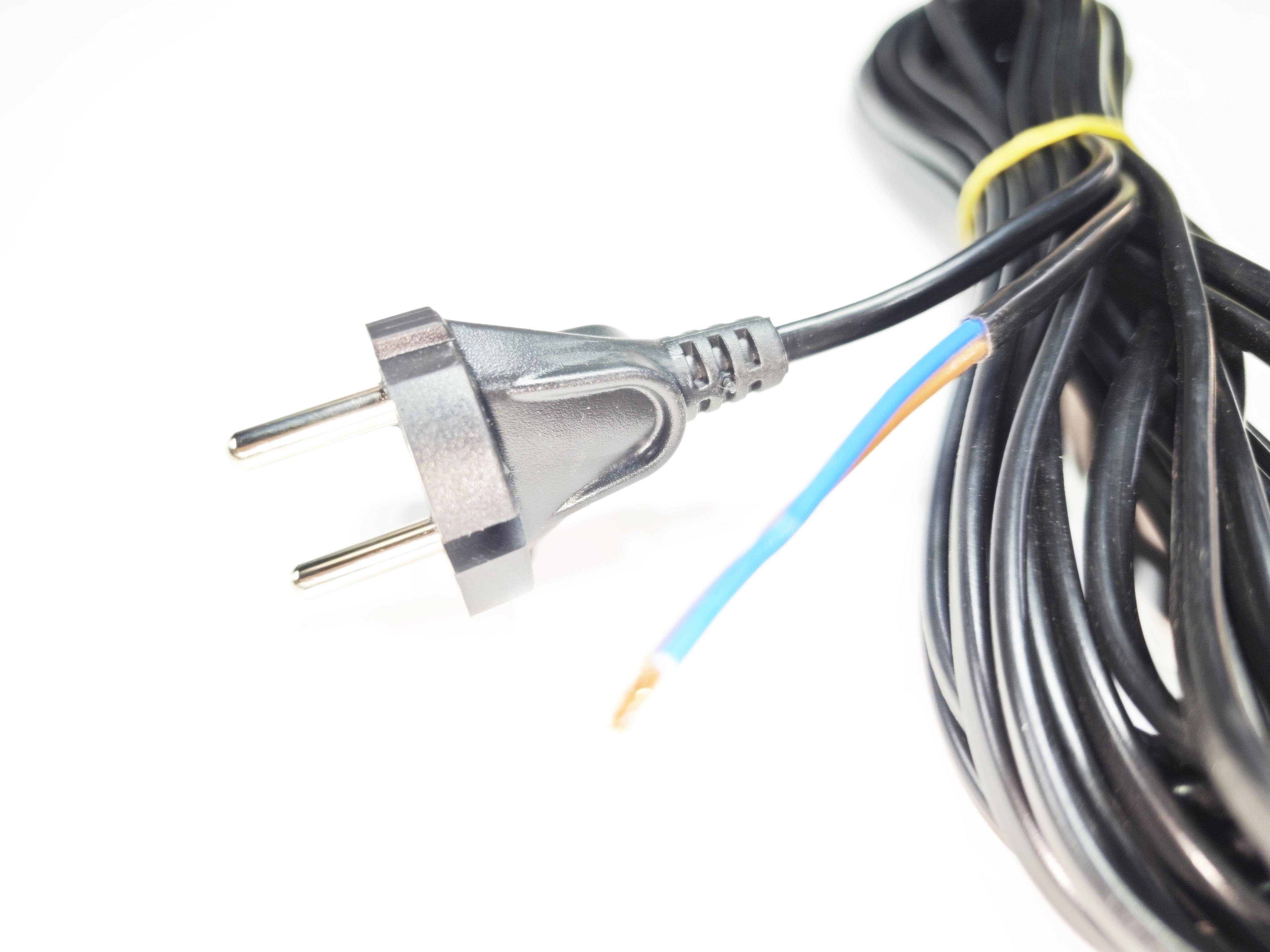 Sern Elektrikli Süpürge Enerji Kablosu Siyah 8 Metre 2x0,75mm² Bakır 230V