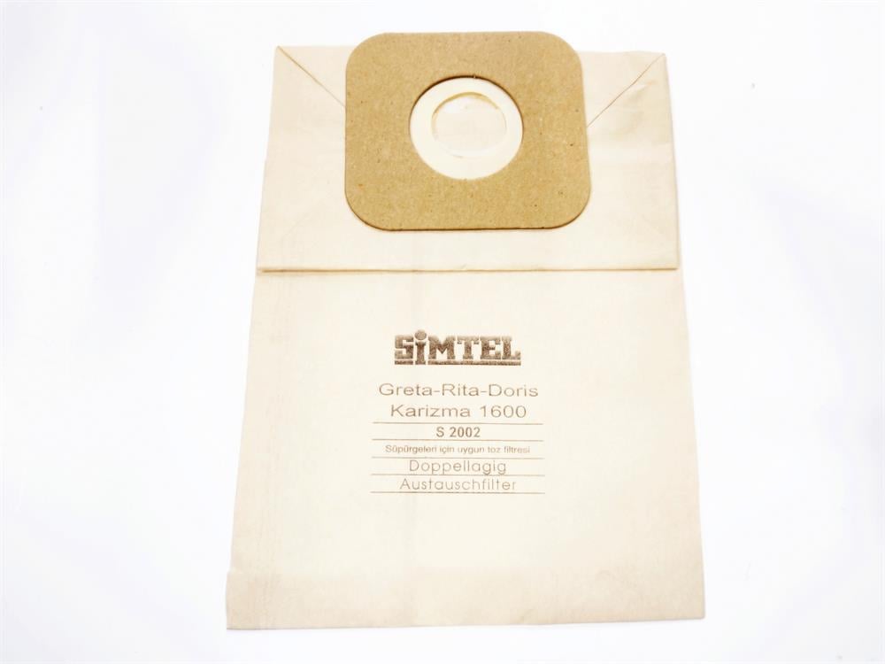 Simtel Greta Rita Doris Elektrikli Süpürge Kağıt Torba (10'lu Paket) 