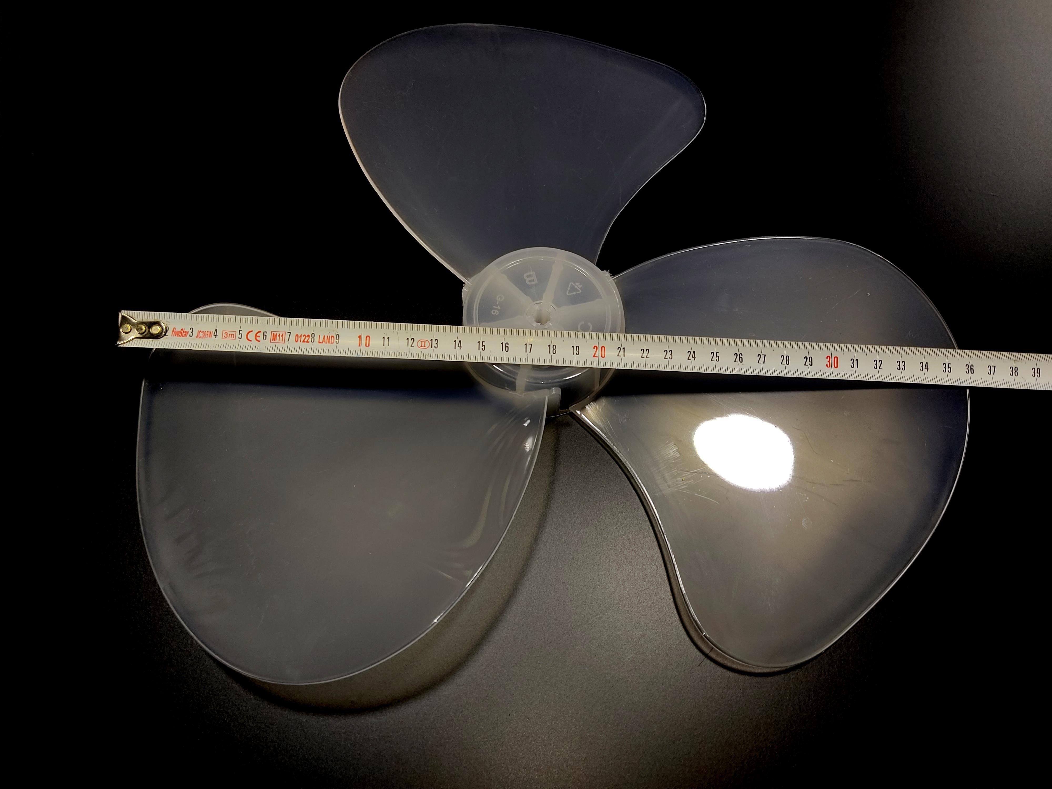 Vantilatör Pervanesi 16İnç 36Cm Şeffaf Yumuşak