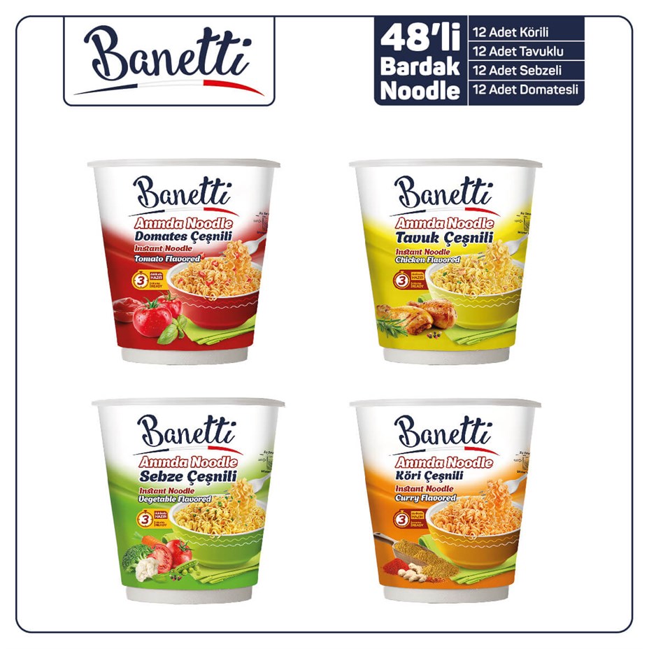 Banetti Noodle Bardak 48 Adet Jumbo