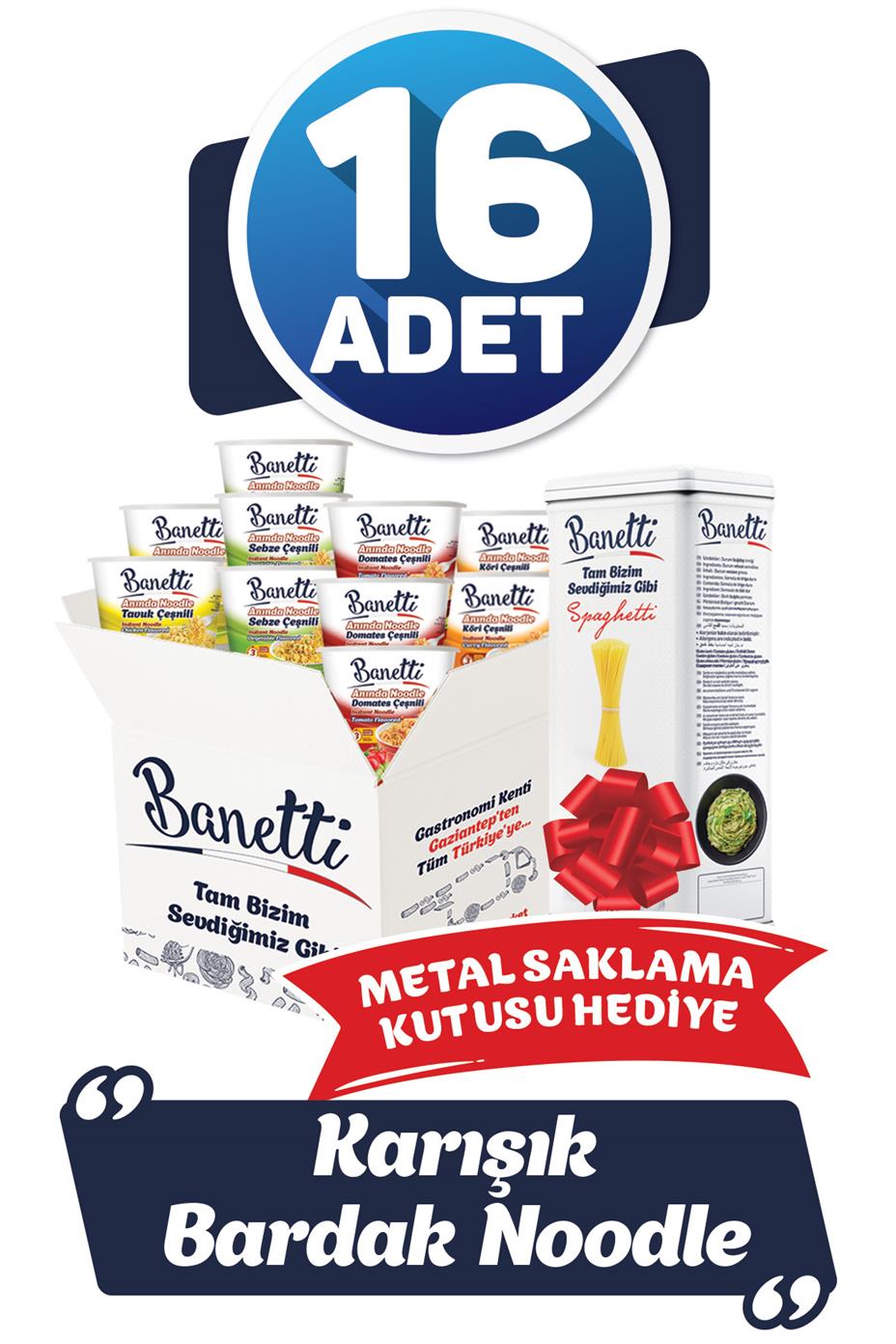 Banetti Bardak Noodle Karışık 16 Adet