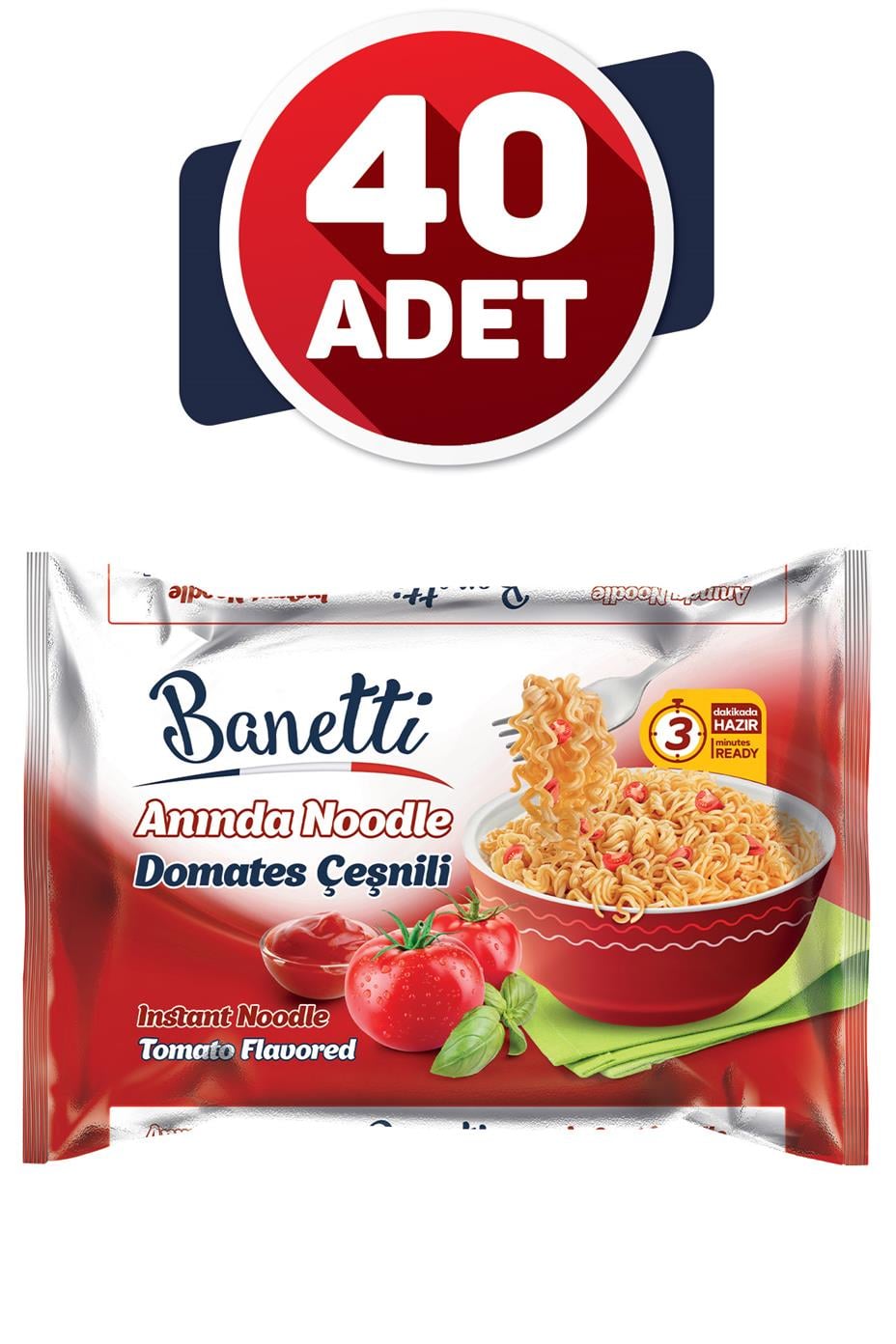 Banetti Poşet Noodle Domates Çeşnili 40 Adet