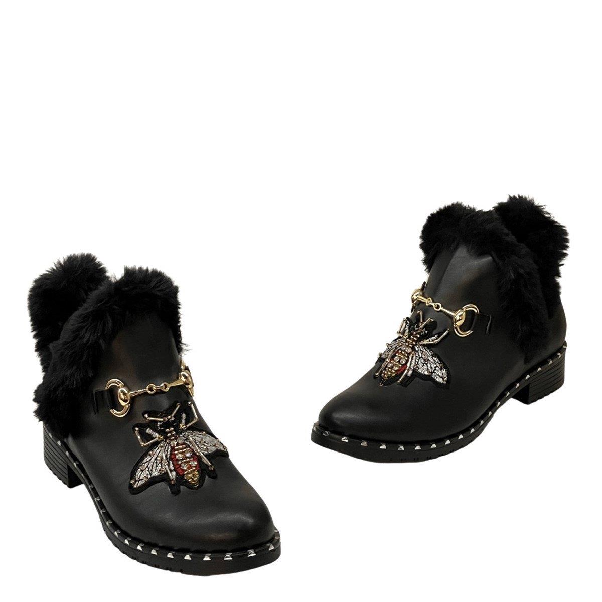 Arı Figürlü 3 cm Topuklu Tasarım Bot