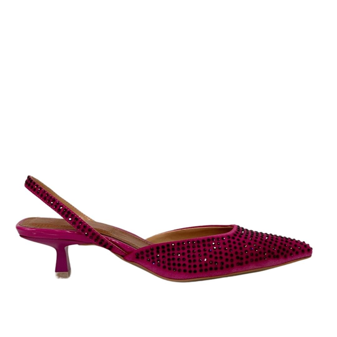 Gerçek Taşlı Arkası Açık 6 Cm Topuklu Stiletto