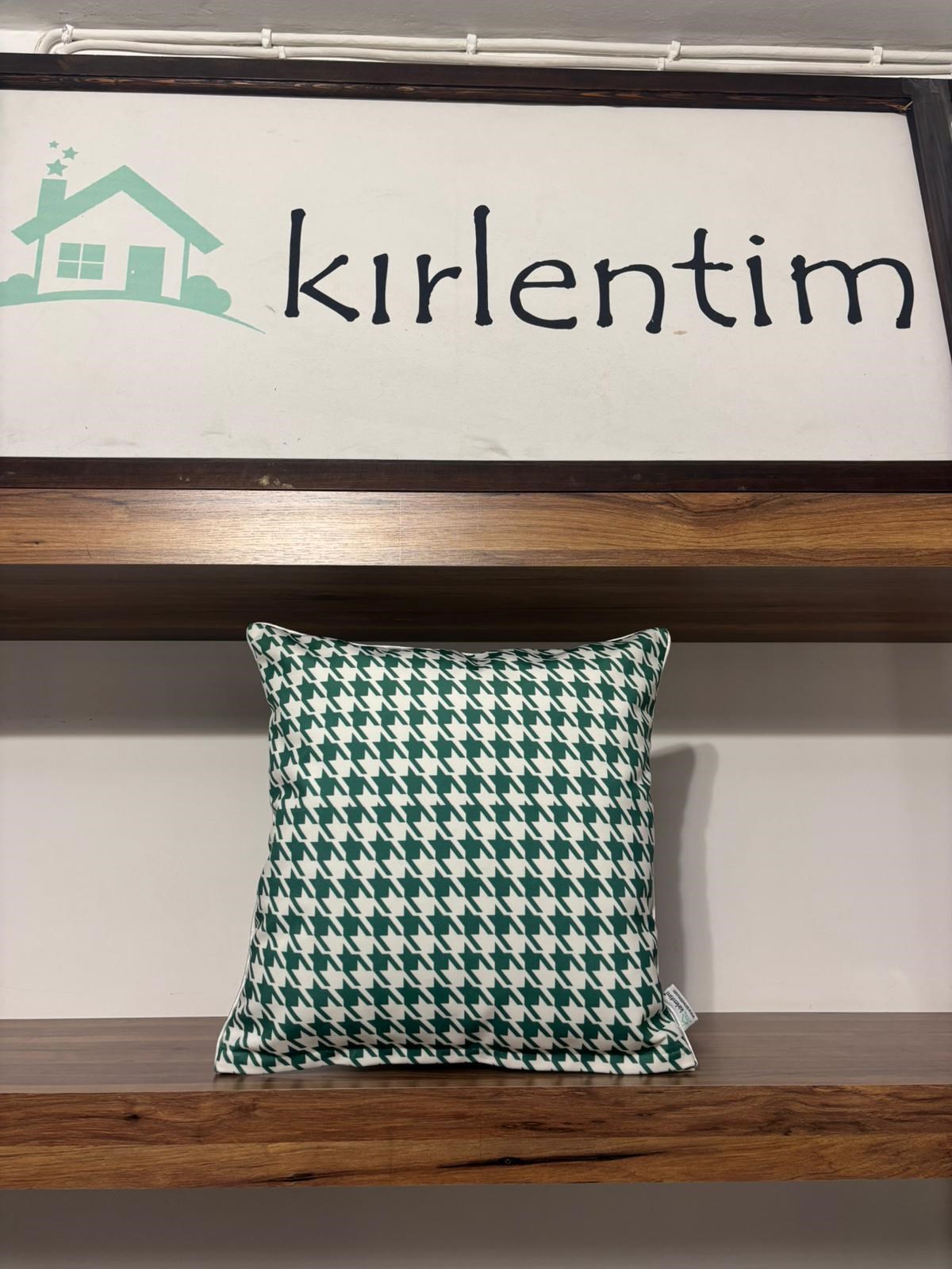E89A YEŞİL KAZAYAĞI DESENLİ KIRLENT