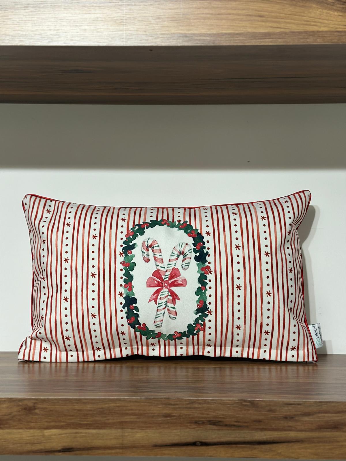 H1260 PEMBE ÇİZGİLİ ÇELENK İÇİNDE RENKLİ BASTON FİYONK KIRLENT RUNNER 3LÜ KOMBİN SET