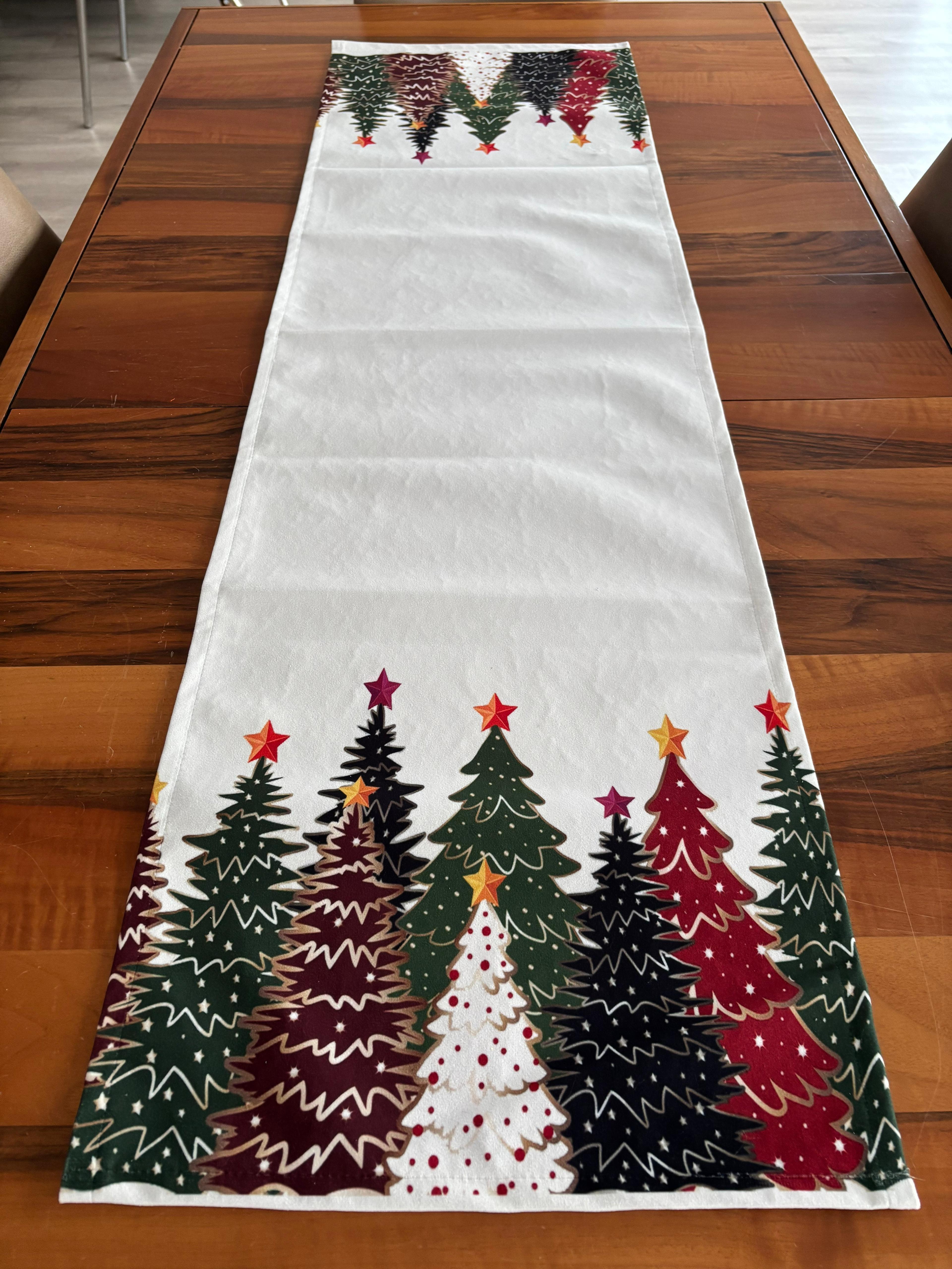 H1264-RNR RENKLİ ÇAM AĞAÇLARI RUNNER
