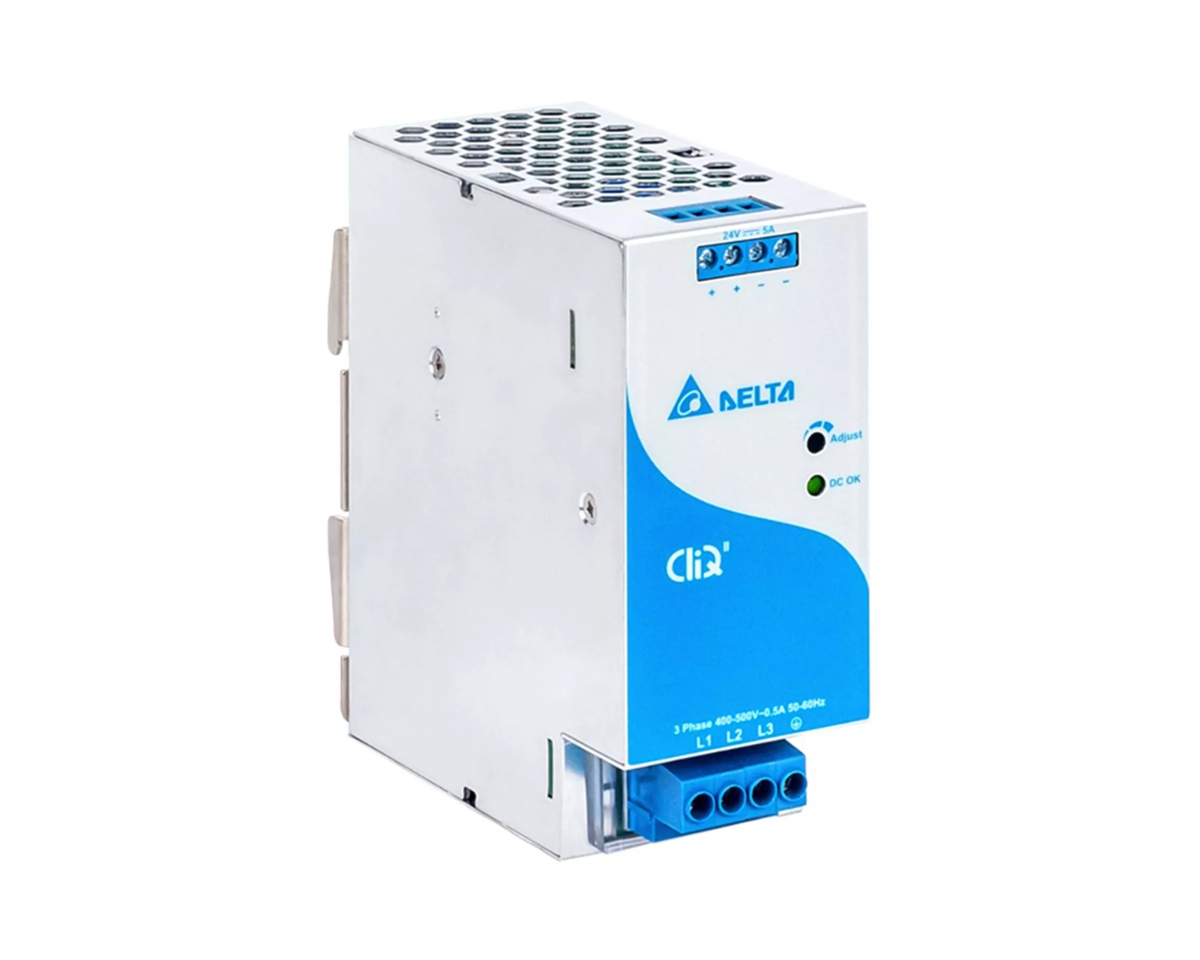 DELTA CliQ II Ray Tipi Güç Kaynağı, Giriş: 320-600VAC 3 Faz, Çıkış: 24V 120W, ATEX Sertifikalı