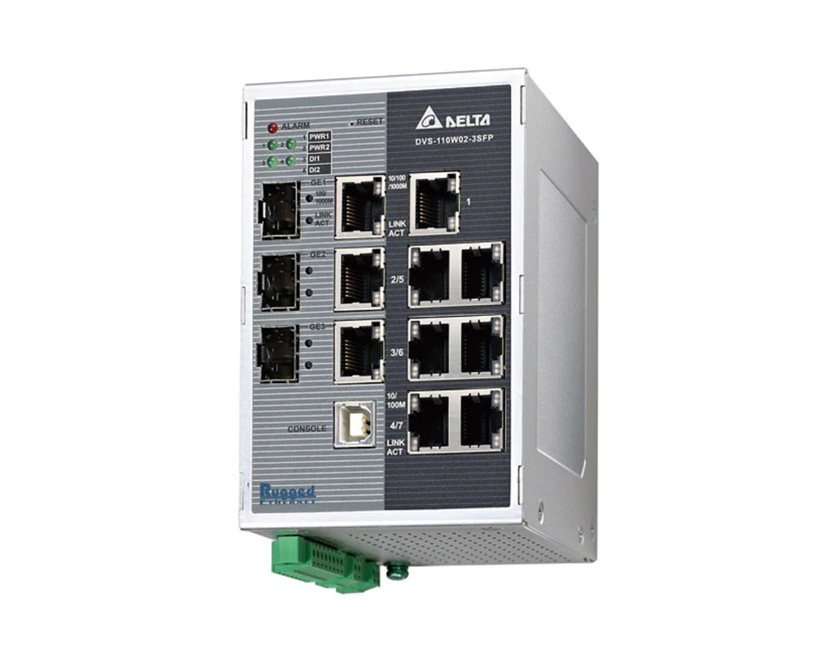 DELTA DVS Ethernet Switch Ethernet/Fiber: 7 / 3