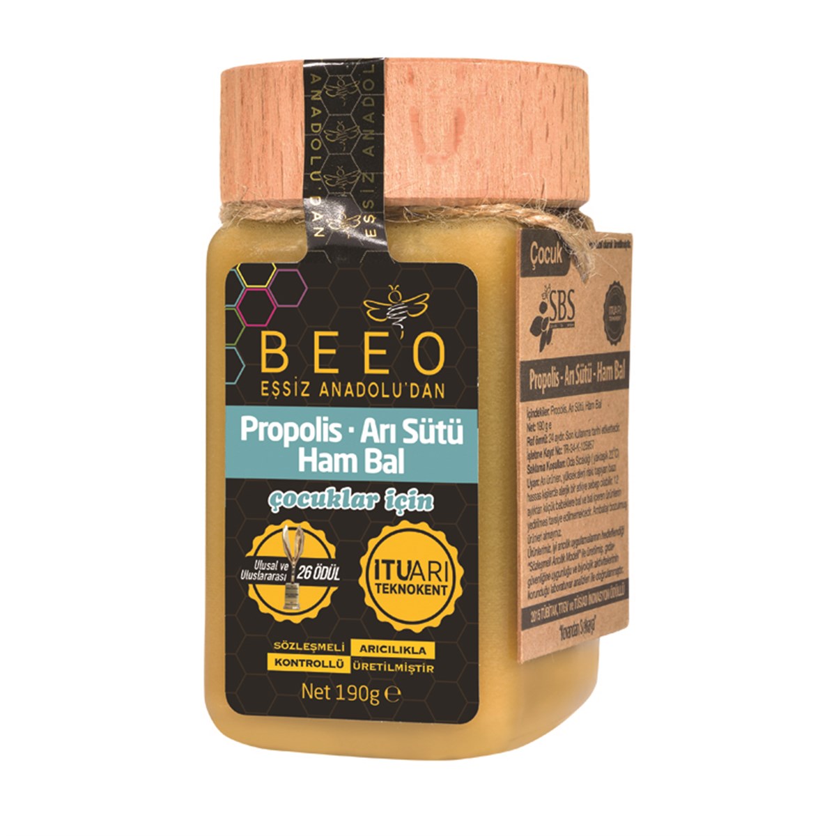 Beeo Propolis+Arı Sütü+ Ham Bal Karışımı Çocuklar İçin 190 gr