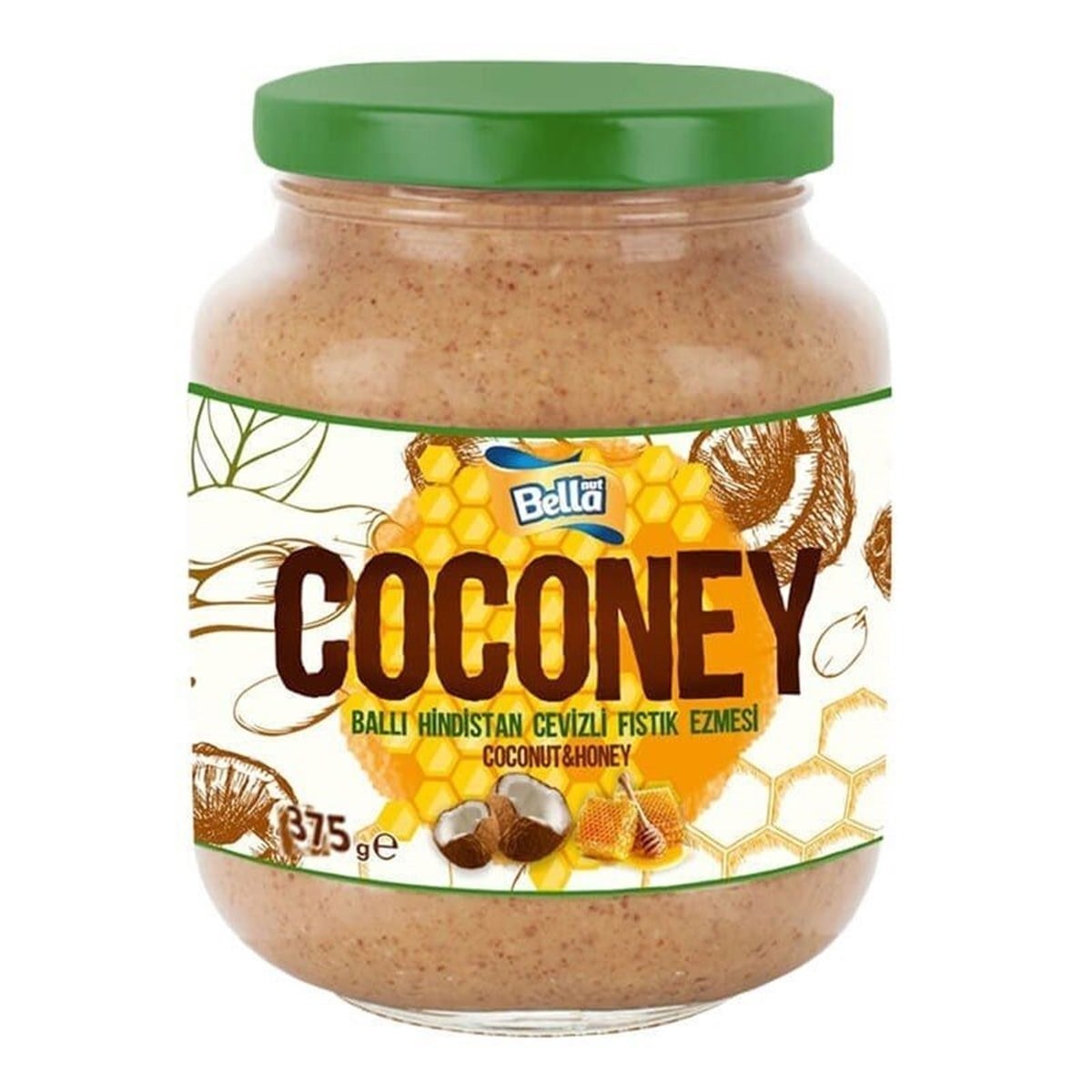 BellaNut Coconey Ballı Hindistan Cevizli Fıstık Ezmesi 375gDoğal Ürünler