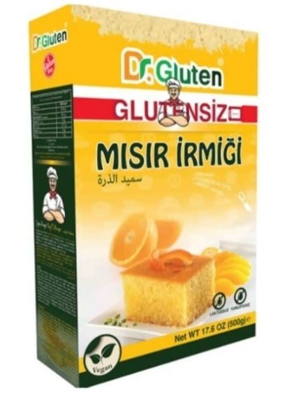 Dr.Gluten Glutensiz Mısır Irmiği 500 GGlutensiz Ürünler