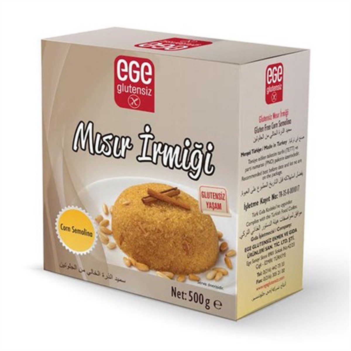Ege Glutensiz Mısır İrmiği 500 gr