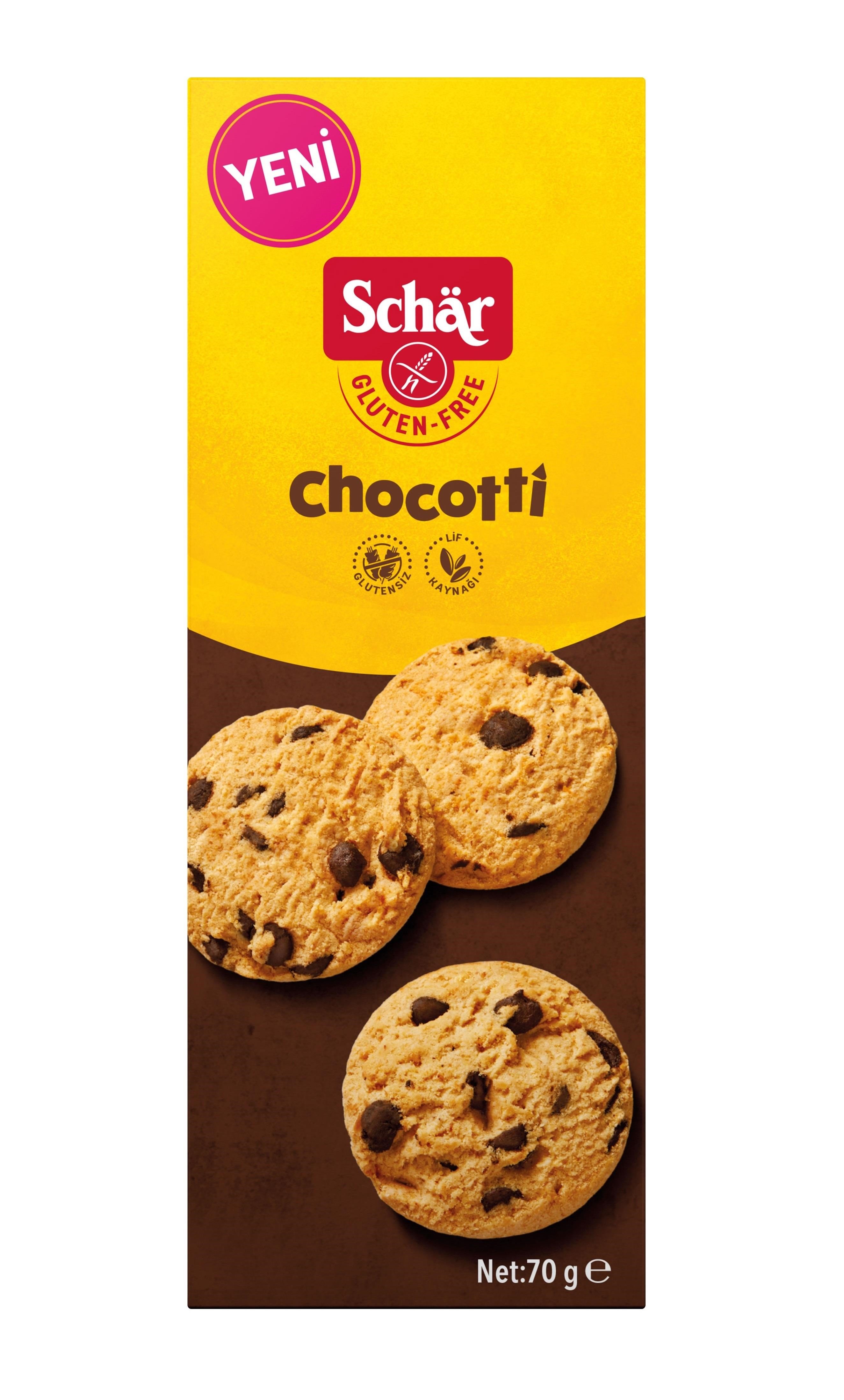Schar Chocotti Glutensiz Damla Çikolatalı Kurabiye 70gGlutensiz Ürünler