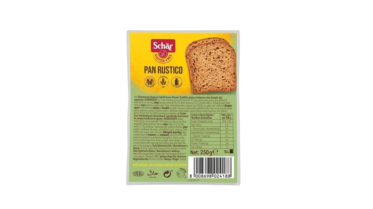 Schar Rustico Lifli Ekmek 225 grGlutensiz Ürünler