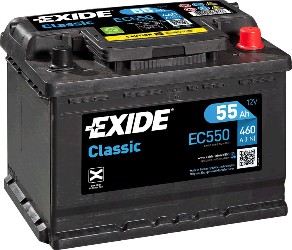 Exide Classic EC550 - 12V 55 Ah Akü