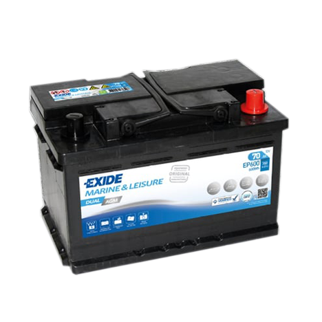 Exide Dual AGM EP600 - 12V 70 Ah Dual AGM Akü