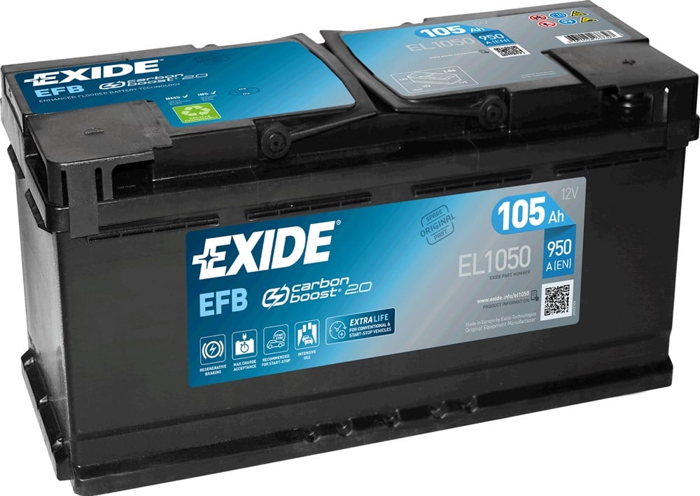 Exide Start-Stop EFB EL1050 - 12V 105 Ah Akü