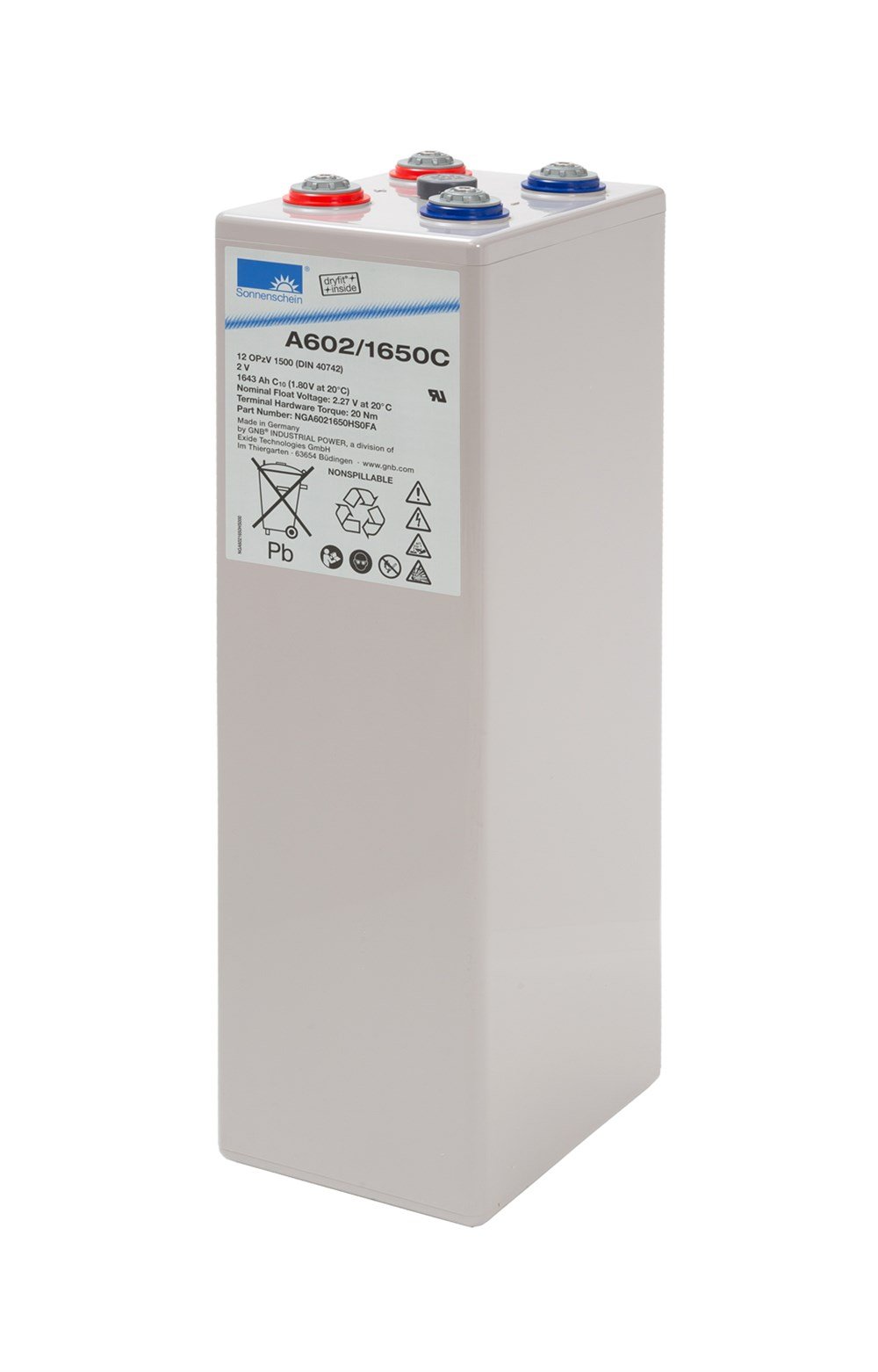 Sonnenschein A602/1650C - 2V 1643 Ah Akü