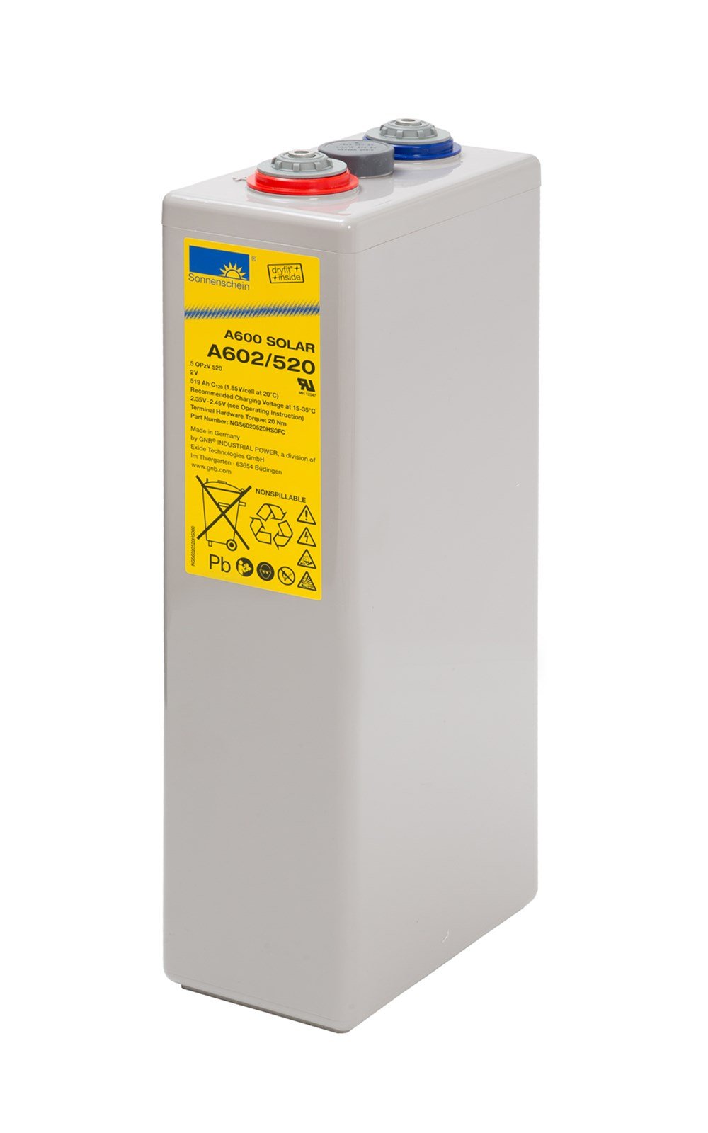Sonnenschein A602/520 SOLAR - 2V 519 Ah Akü