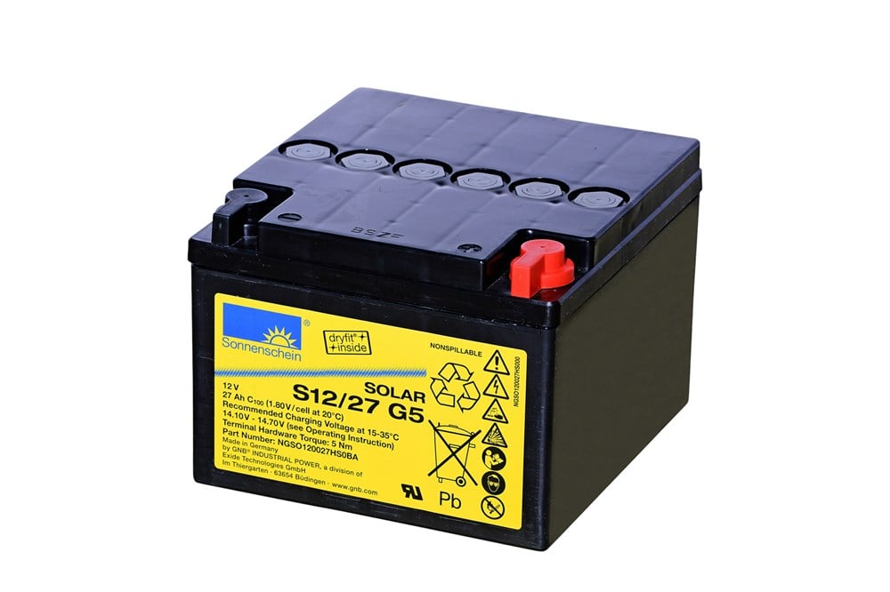 Sonnenschein S12/27 G5 - 12V 27 Ah Akü