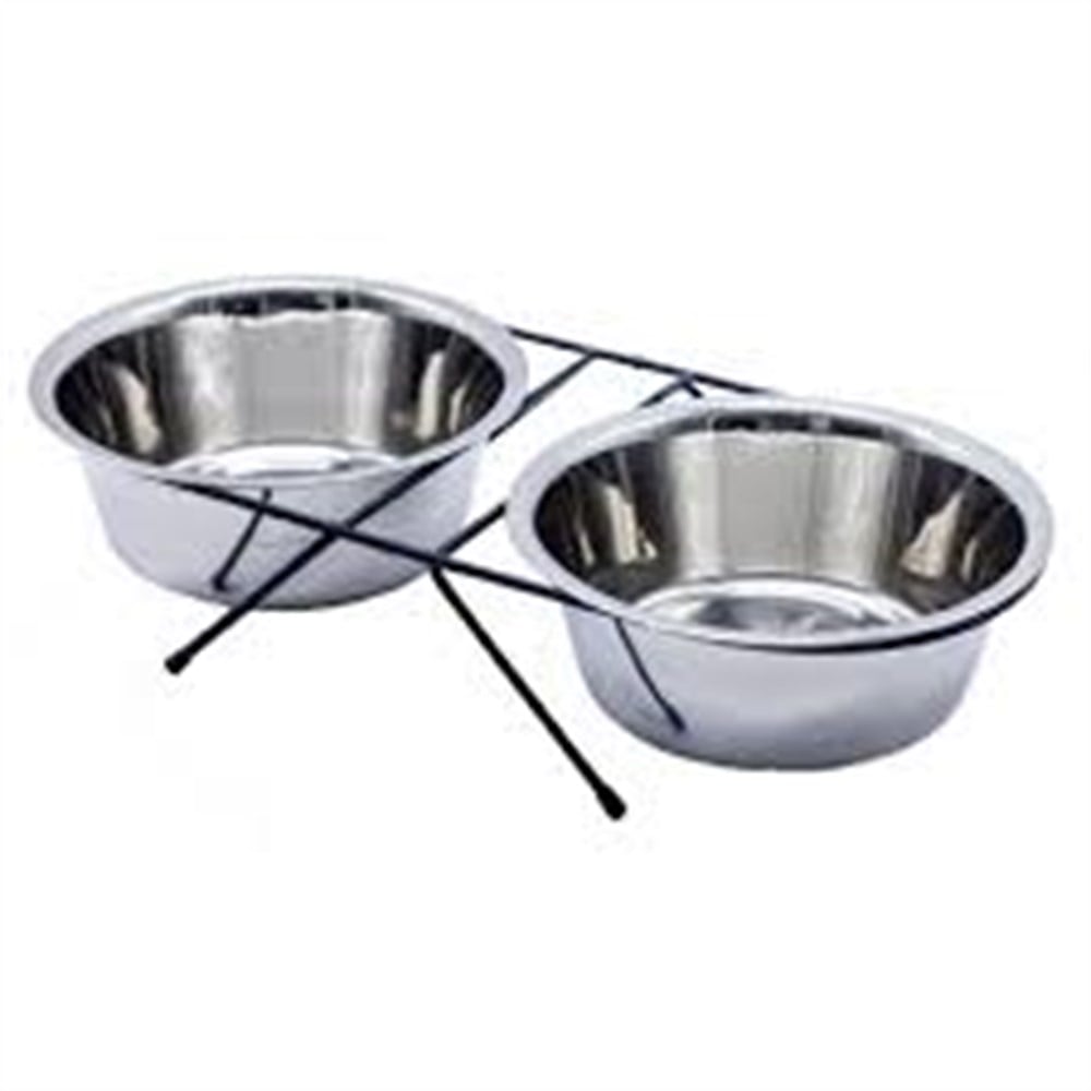 14264-54 İkili Çelik Mama Kabı Büyük 45cm