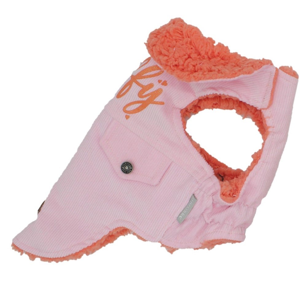 21151 Toz Pembe Kadife Yelek