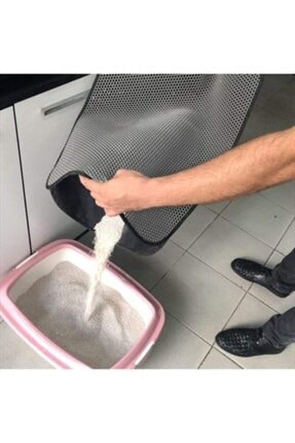 Elekli Kedi Kumu Paspası Ölcüler : 60 x 45 cm