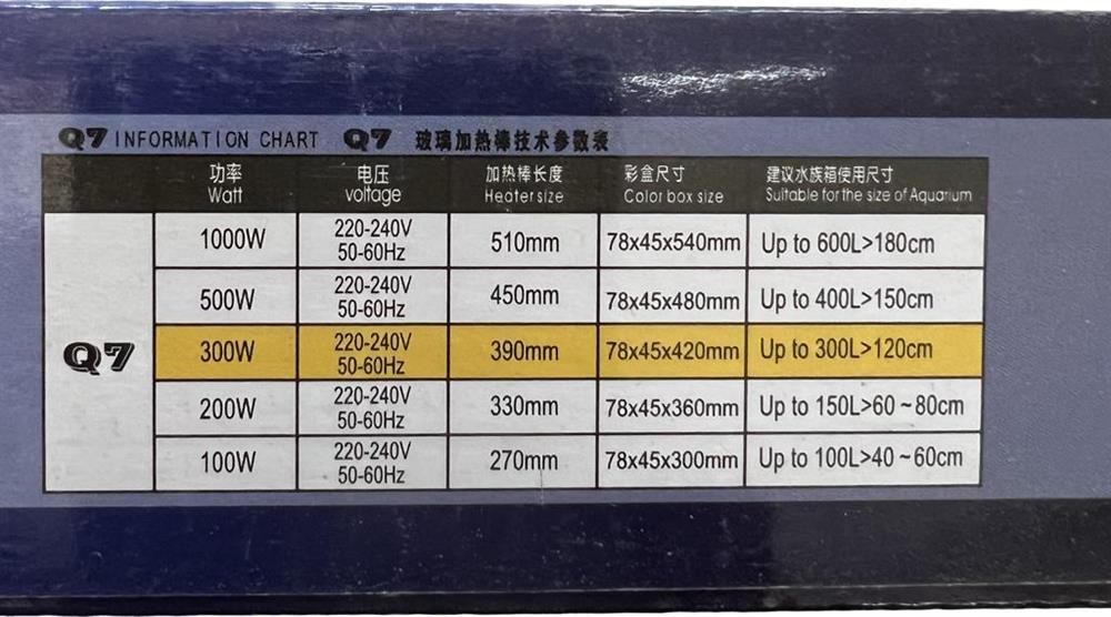 ROXIN Q7-300W Akvaryum Isıtıcısı 