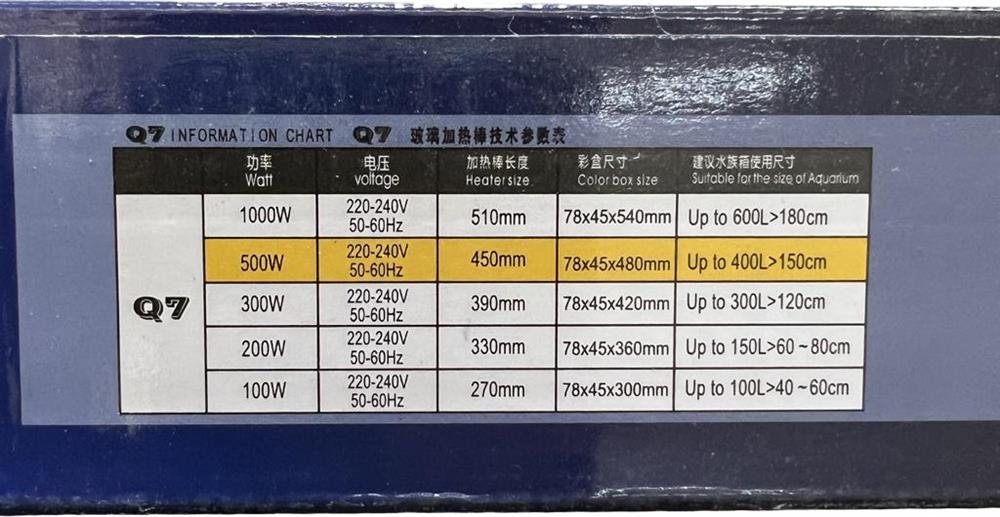 ROXIN Q7-500W Akvaryum Isıtıcısı
