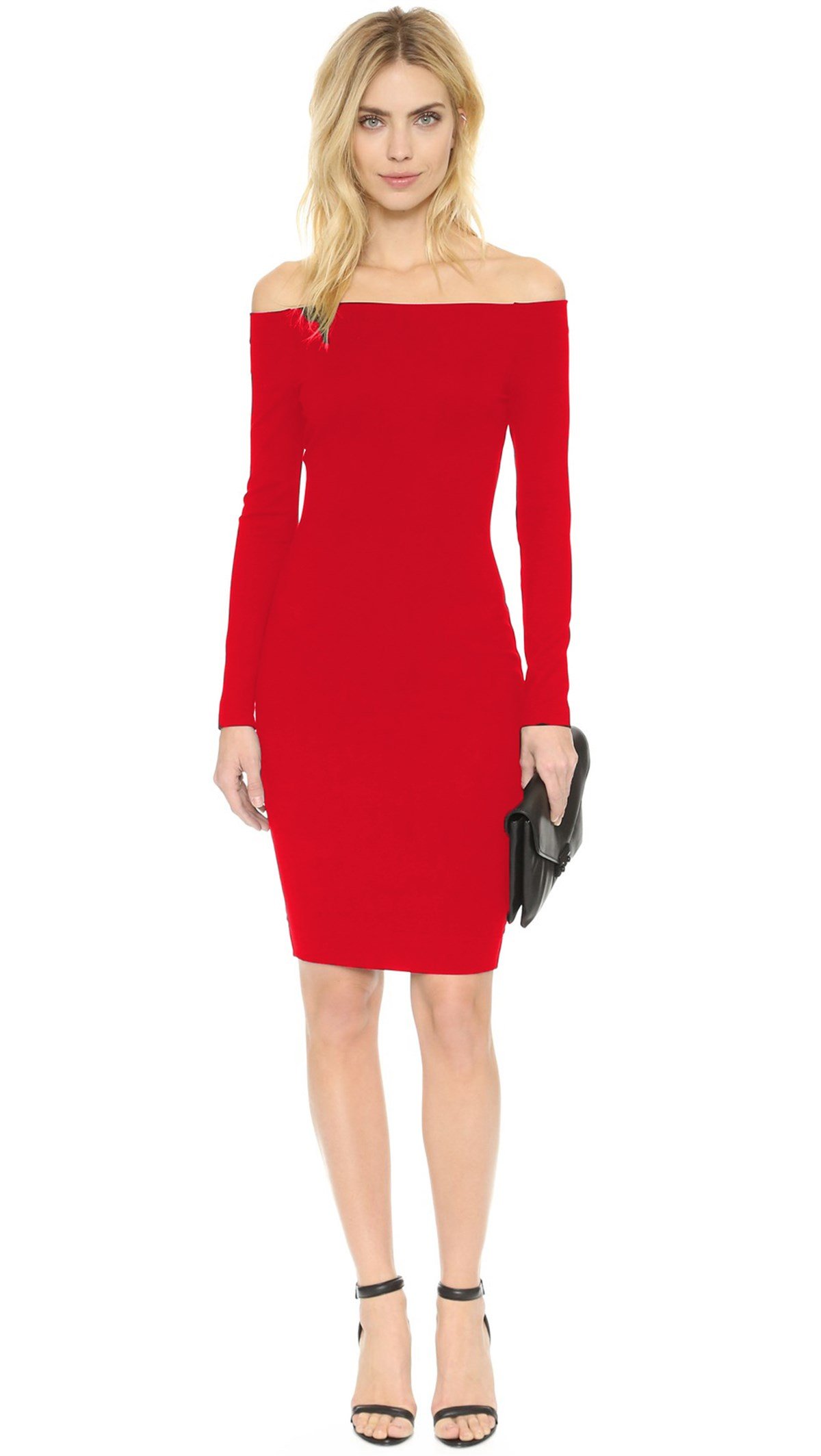 Terry Pau TP101298 Uzun Kollu Straplez Elbise